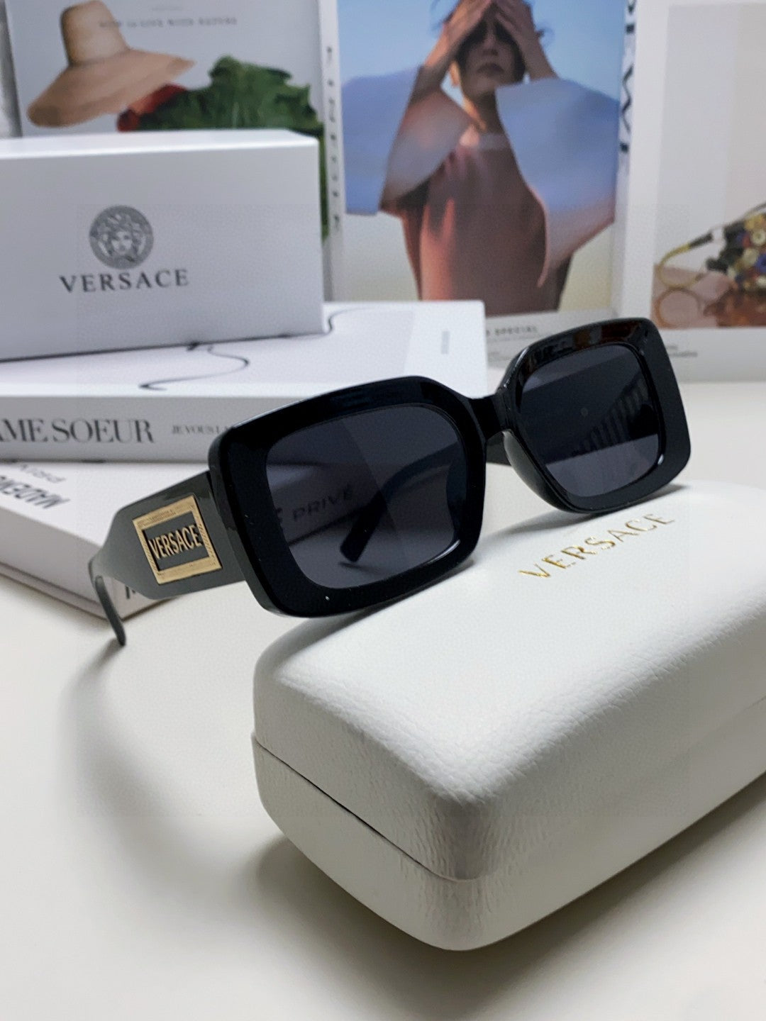 Versace Polarized Fashion Blue Lens Sunglasses for Men & Women - detail image 7