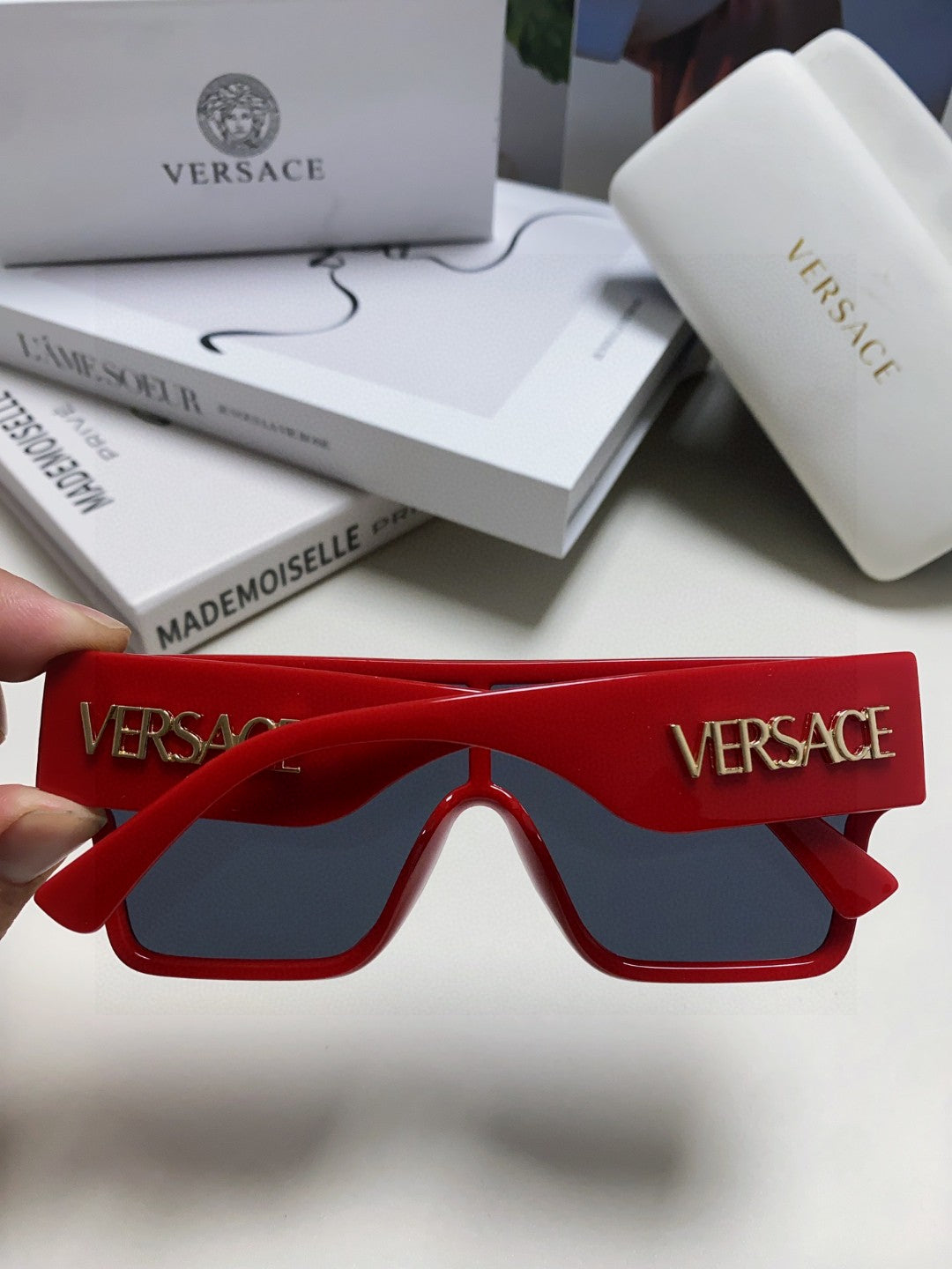 Versace Square Red Lens Sunglasses for Men & Women - 416377 - detail image 4