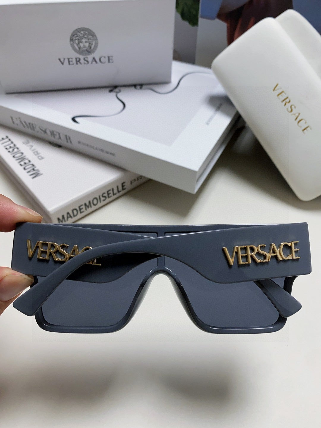 Versace Square Blue Lens Sunglasses for Men & Women - 449865 - detail image 4