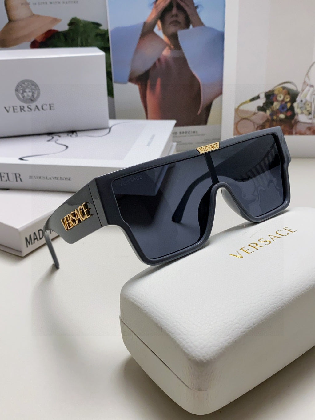 Versace Square Blue Lens Sunglasses for Men & Women - 449865 - detail image 7
