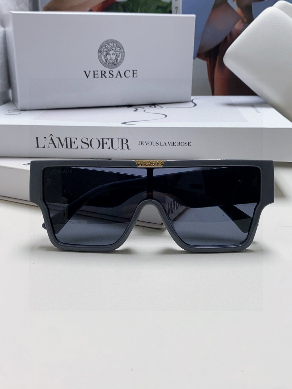 Versace Square Blue Lens Sunglasses for Men & Women - 449865 - detail image 6