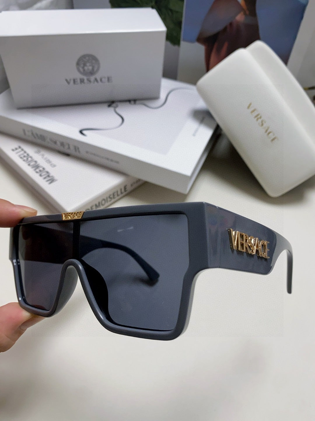 Versace Square Blue Lens Sunglasses for Men & Women - 449865 - detail image 5