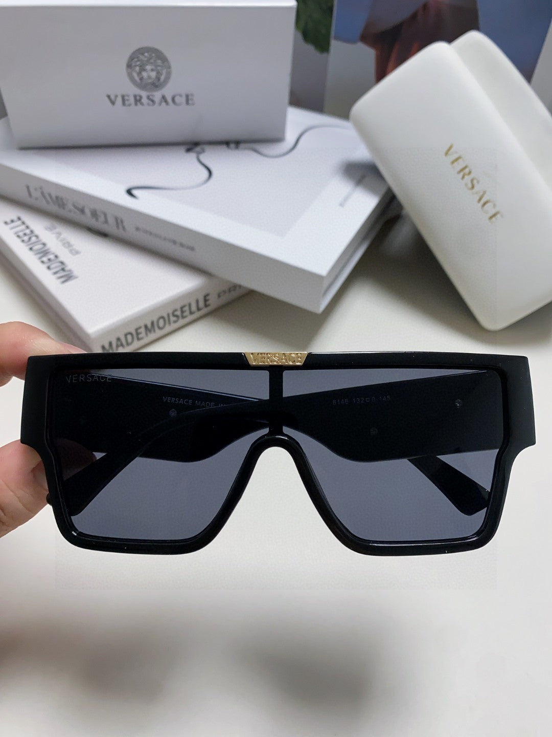Versace Square Black Lens Sunglasses for Men & Women - 449866 - detail image 3