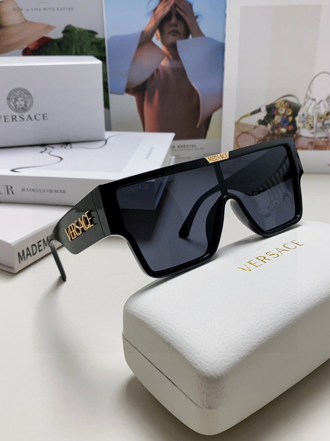 Versace Square Black Lens Sunglasses for Men & Women - 449866 - detail image 7