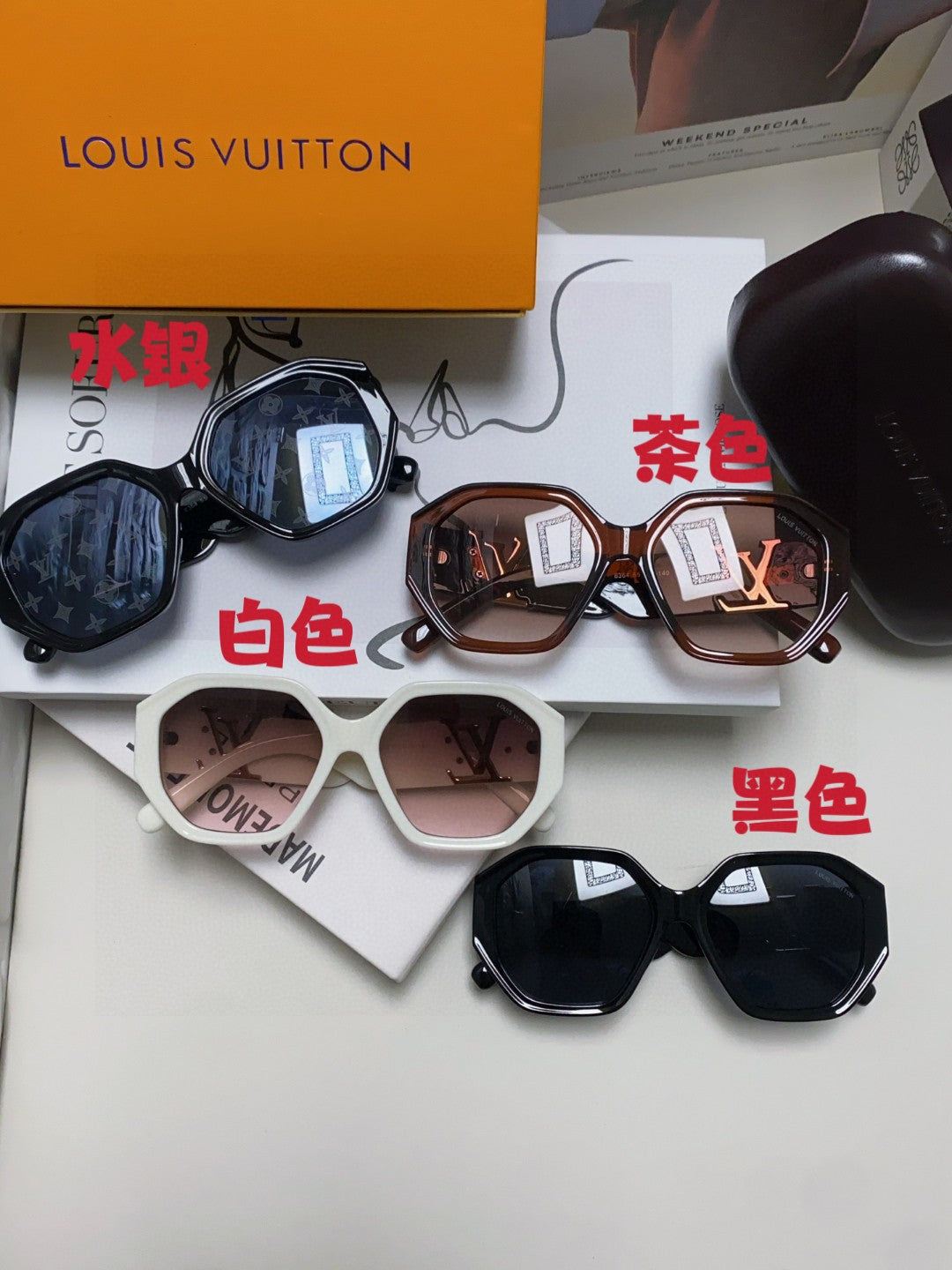 Louis Vuitton Square Gray Lens Sunglasses for Men & Women - 414912 - detail image 9