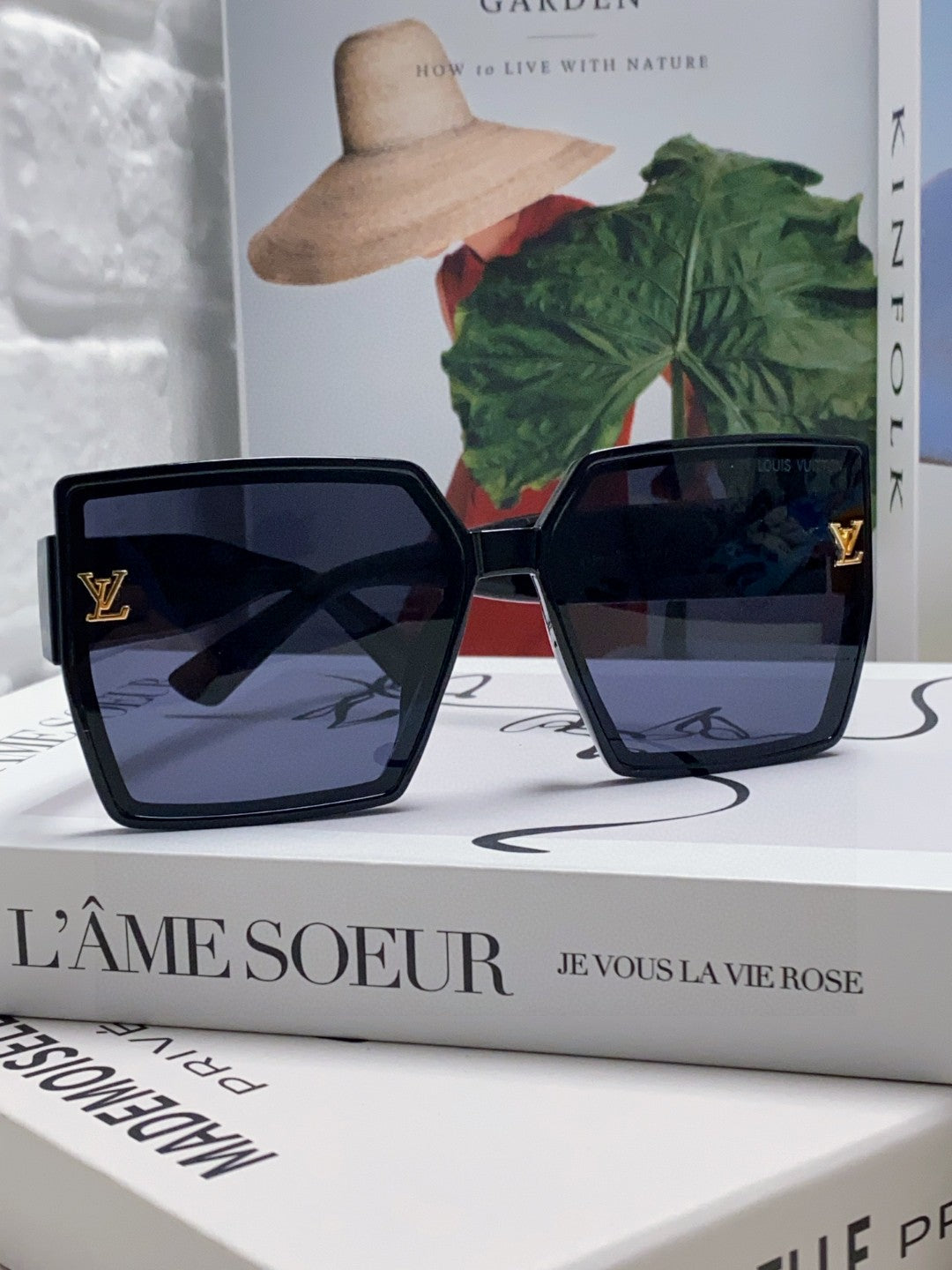 Louis Vuitton Square Blue Lens Sunglasses for Women
