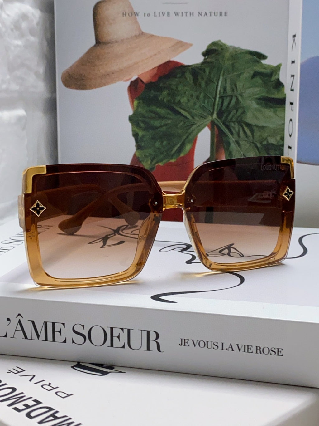 Louis Vuitton Oversized Brown Lens Sunglasses for Women