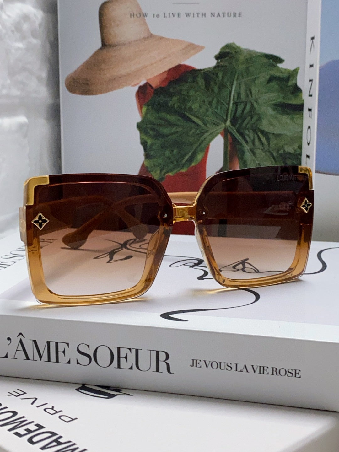 Louis Vuitton Oversized Brown Lens Sunglasses for Women
