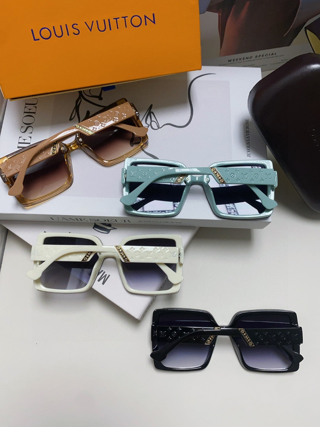 Louis Vuitton Oversized Brown Lens Sunglasses for Women - detail image 8
