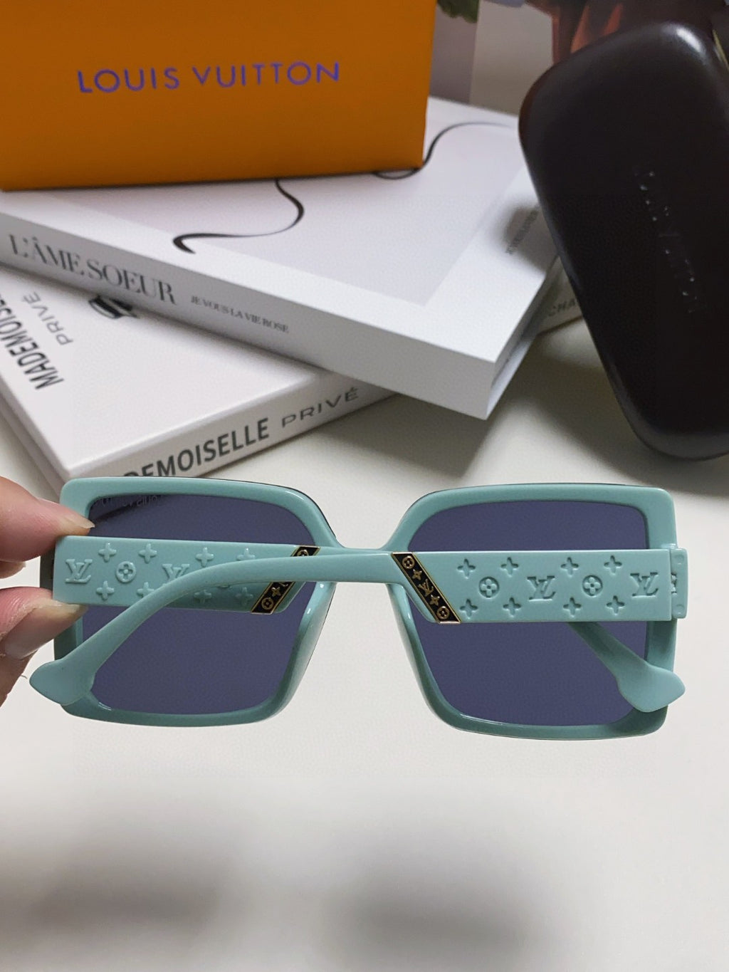 Louis Vuitton Oversized Black Lens Sunglasses for Women - detail image 4