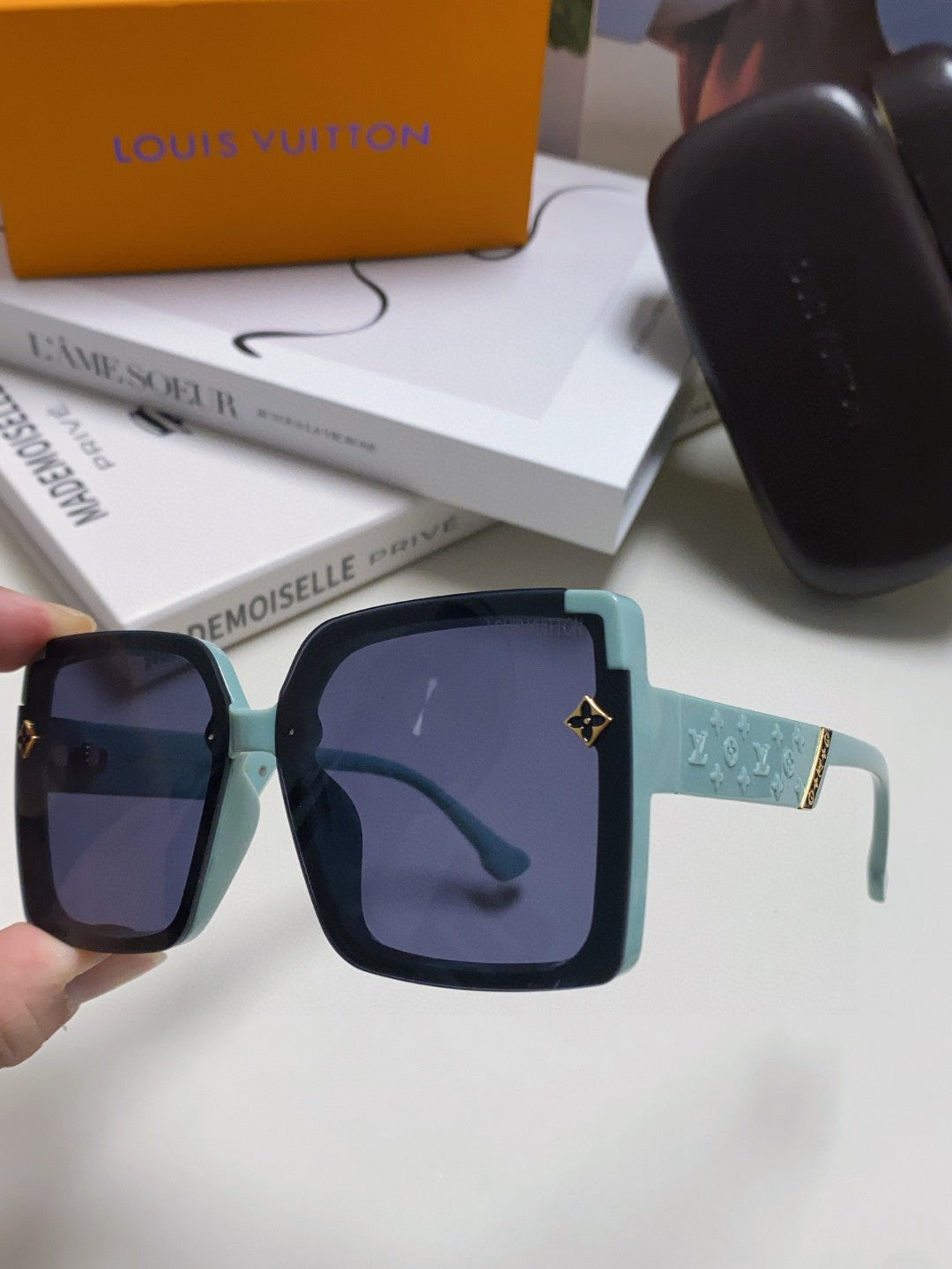 Louis Vuitton Oversized Black Lens Sunglasses for Women - detail image 5