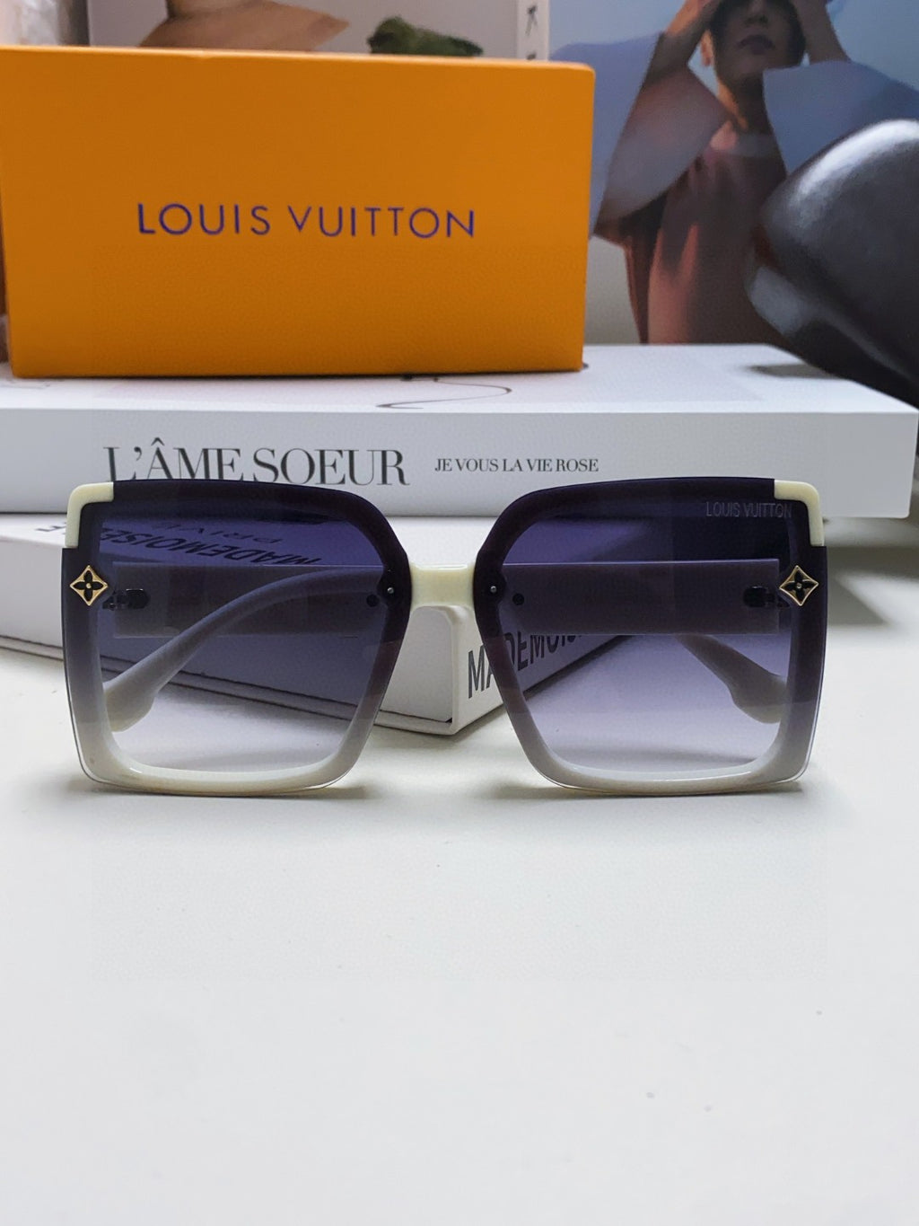 Louis Vuitton Oversized Blue Lens Sunglasses for Women - 414905 - detail image 6