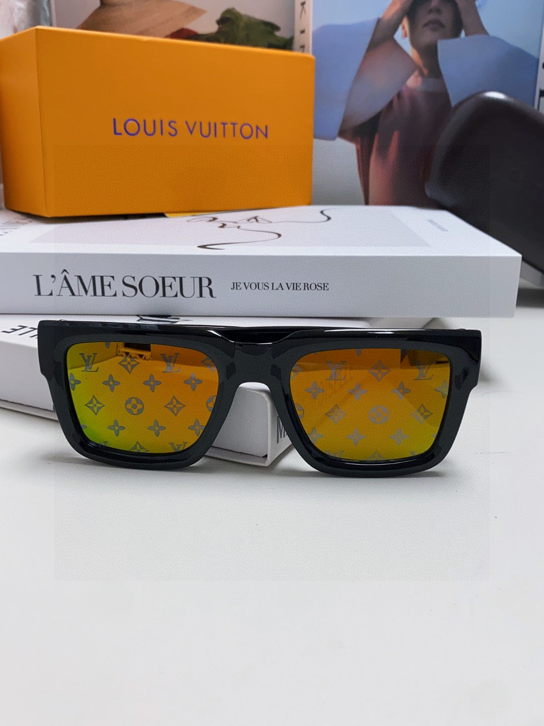 Louis Vuitton Fashion Orange Lens Sunglasses for Men & Women - 414908 - detail image 5
