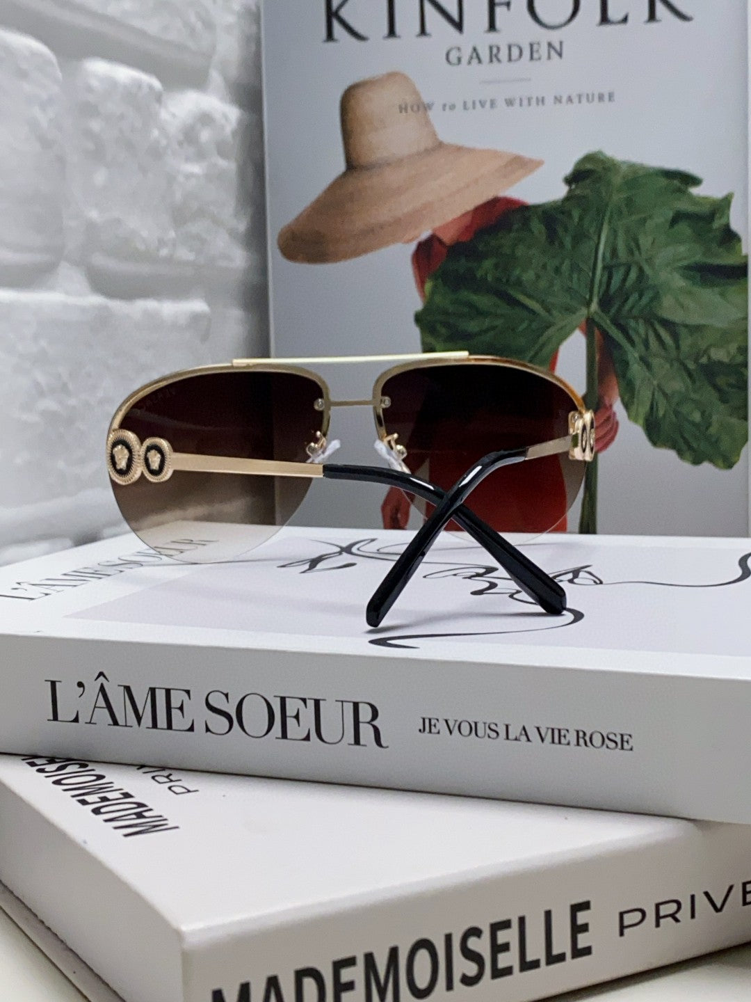 Versace VE2250 Aviator Silver Lens Sunglasses for Men & Women - detail image 2