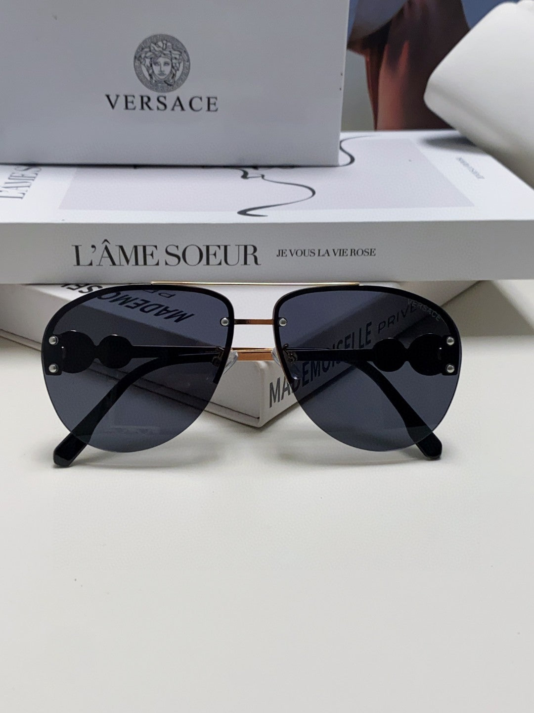 Versace VE2250 Aviator Blue Lens Sunglasses for Men & Women - 449874 - detail image 5