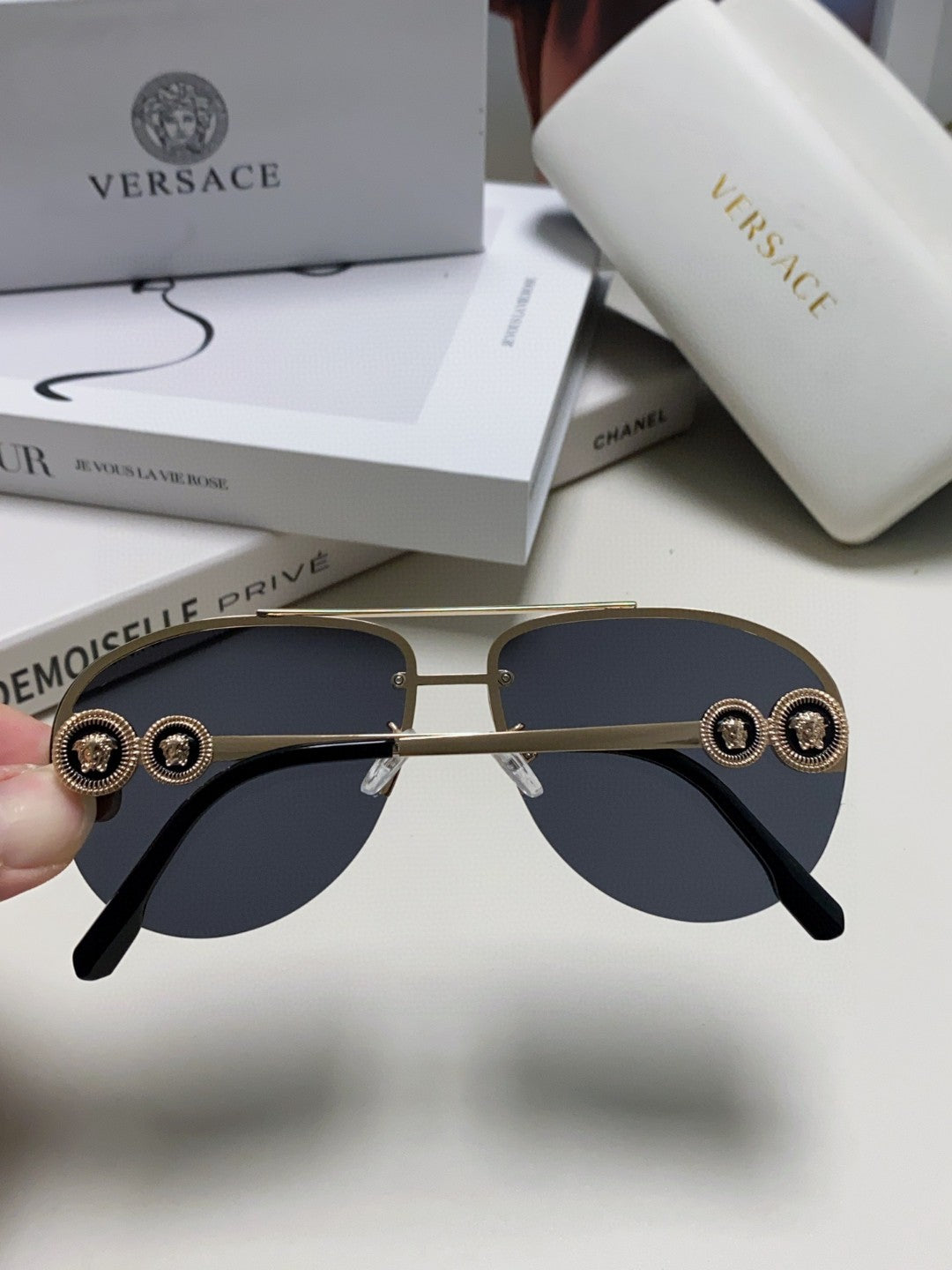 Versace VE2250 Aviator Blue Lens Sunglasses for Men & Women - 449874 - detail image 3
