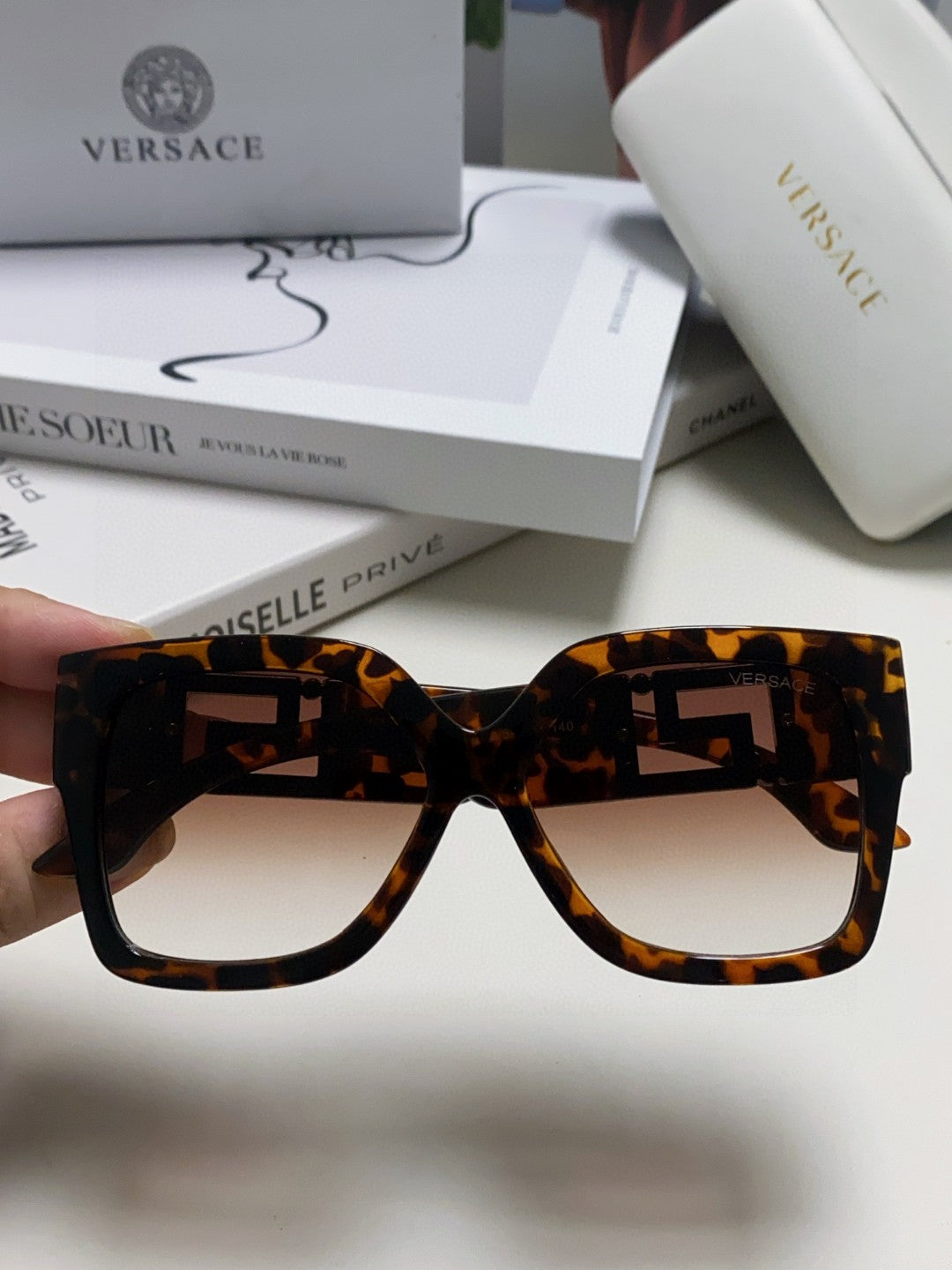 Versace Square Silver Lens Sunglasses for Men & Women - 449876 - detail image 3
