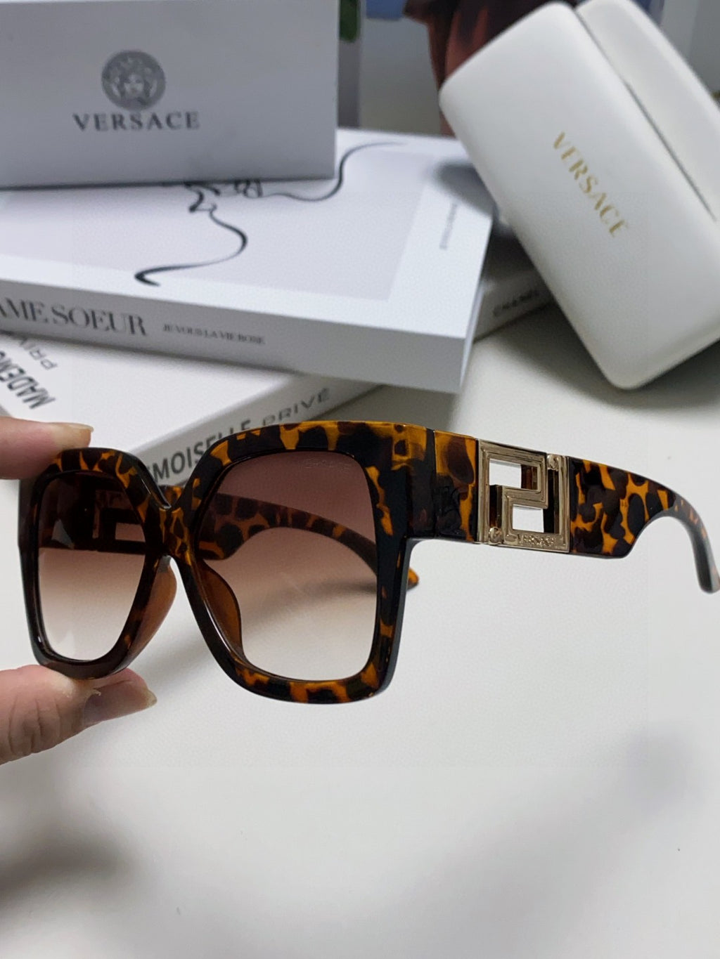 Versace Square Silver Lens Sunglasses for Men & Women - 449876 - detail image 5