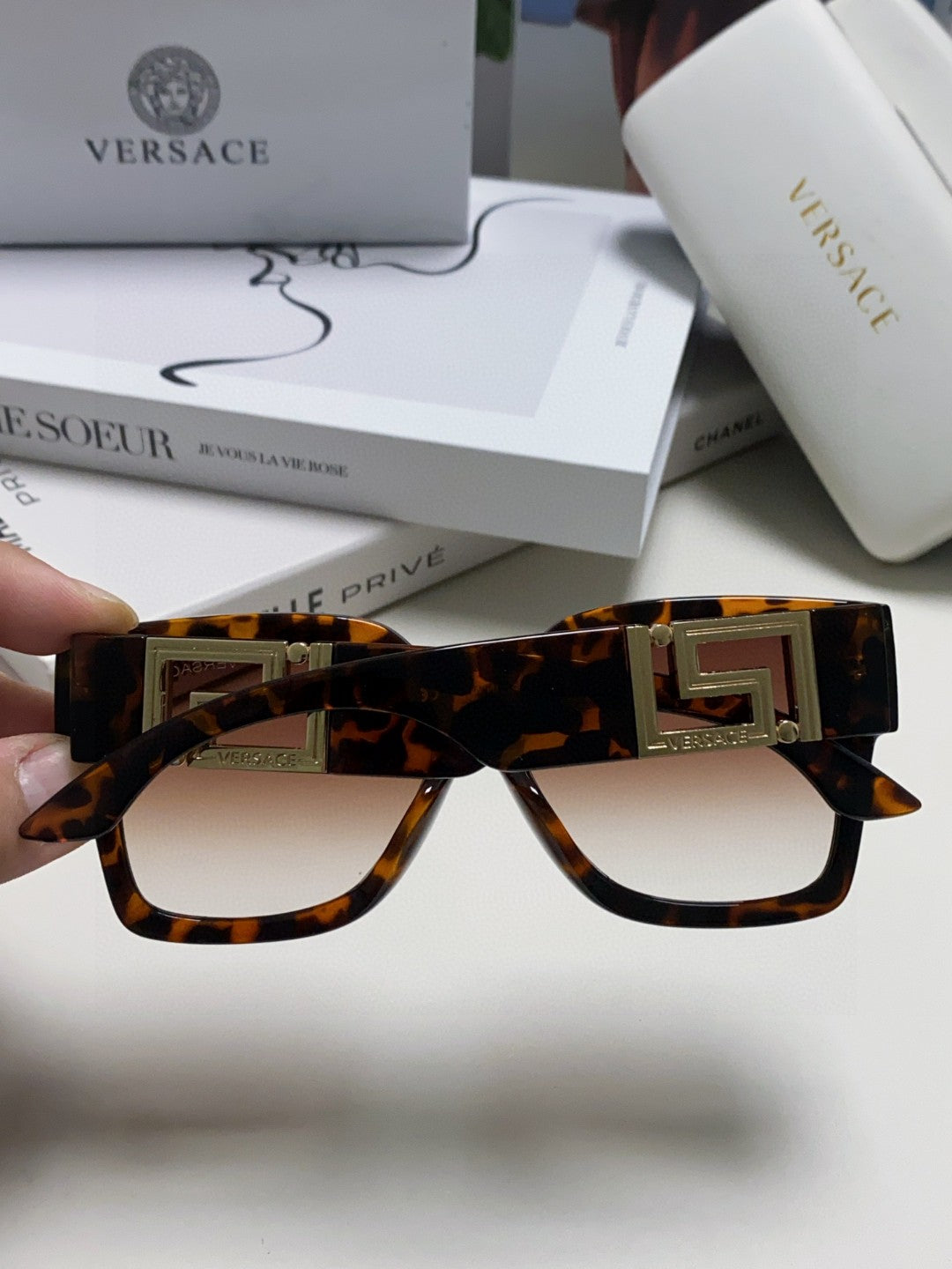 Versace Square Silver Lens Sunglasses for Men & Women - 449876 - detail image 4