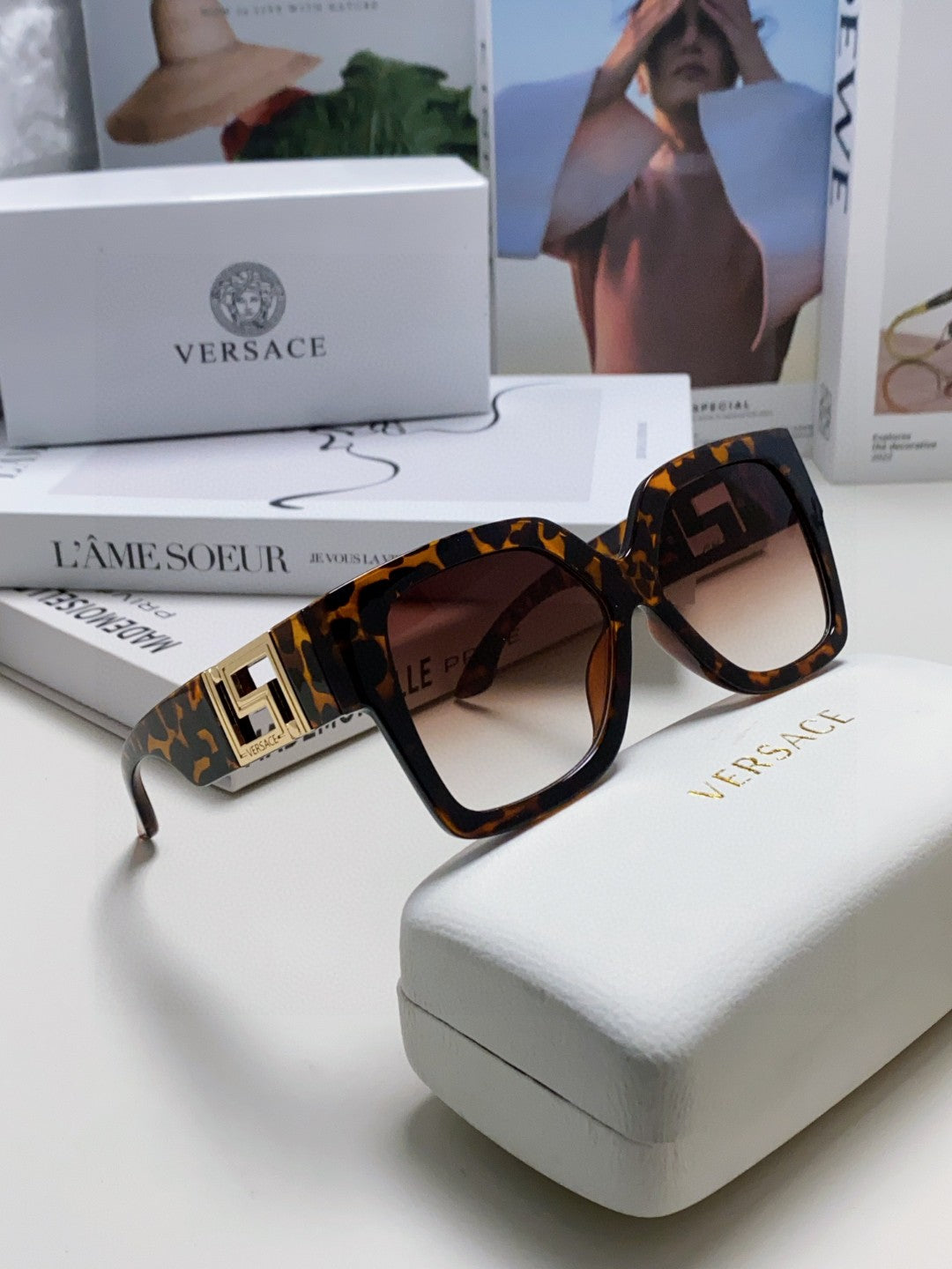 Versace Square Silver Lens Sunglasses for Men & Women - 449876 - detail image 7