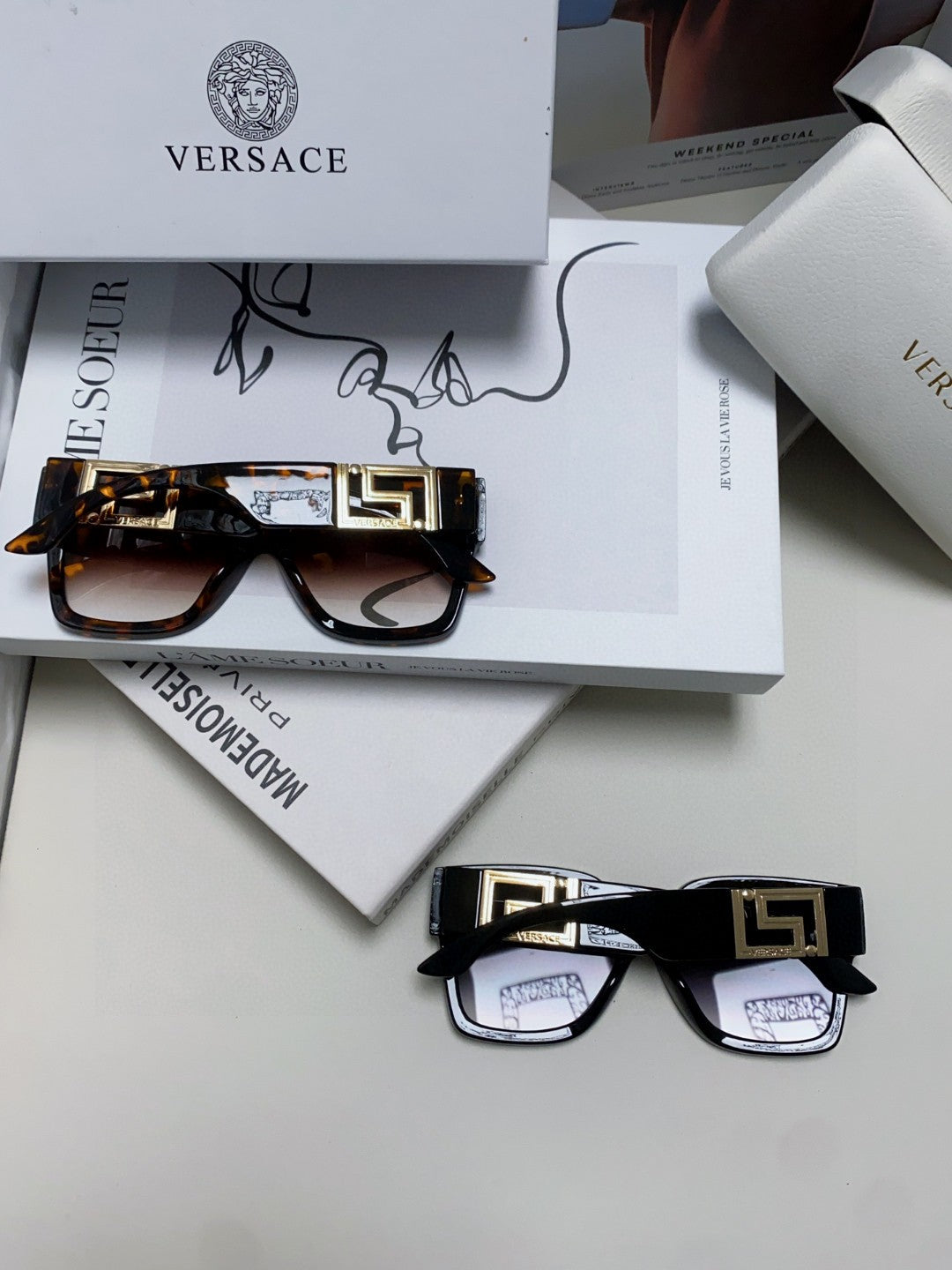 Versace Square Silver Lens Sunglasses for Men & Women - 449876 - detail image 8