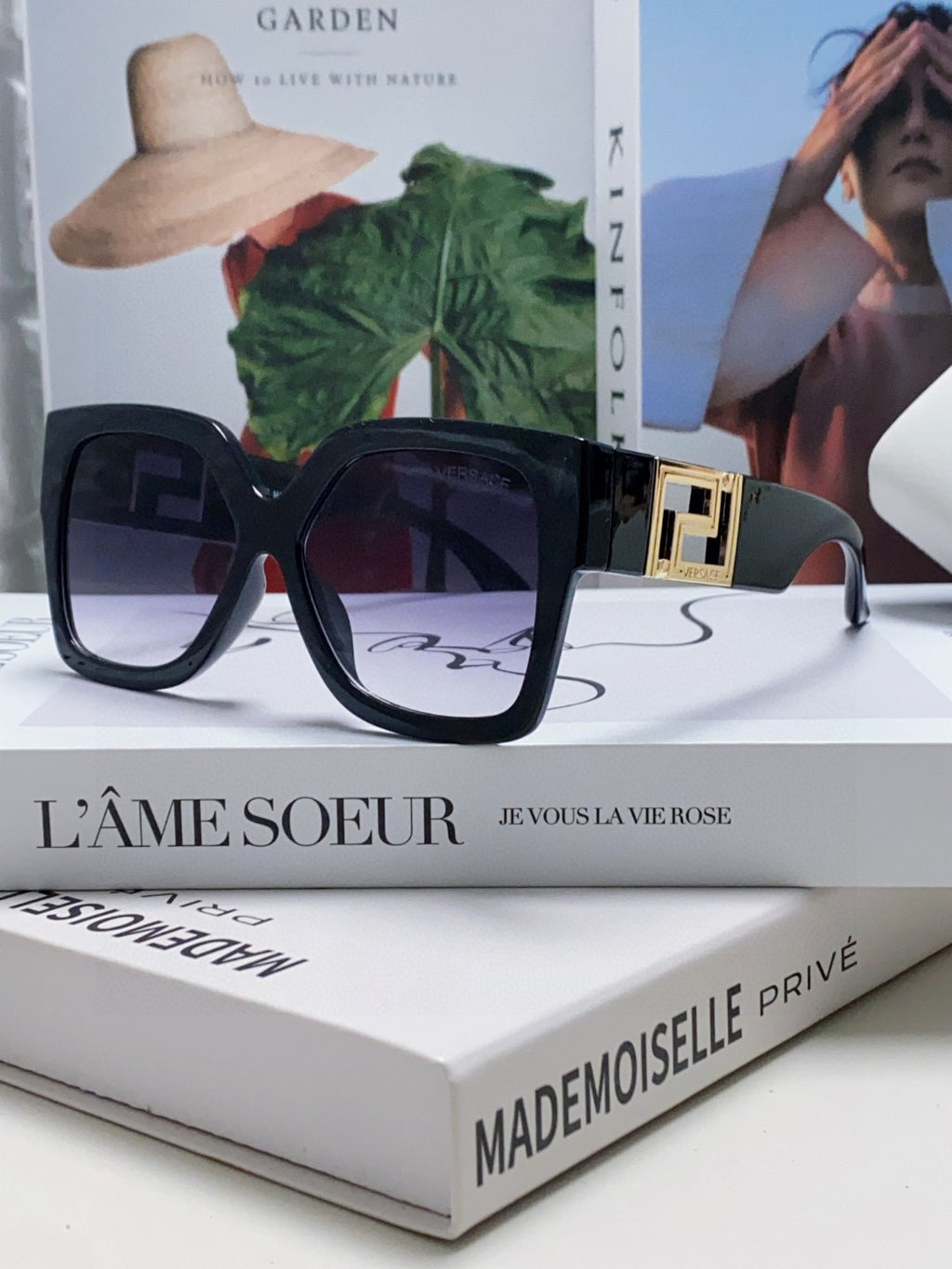 Versace Square Black Lens Sunglasses for Men & Women - 449877 - detail image 2