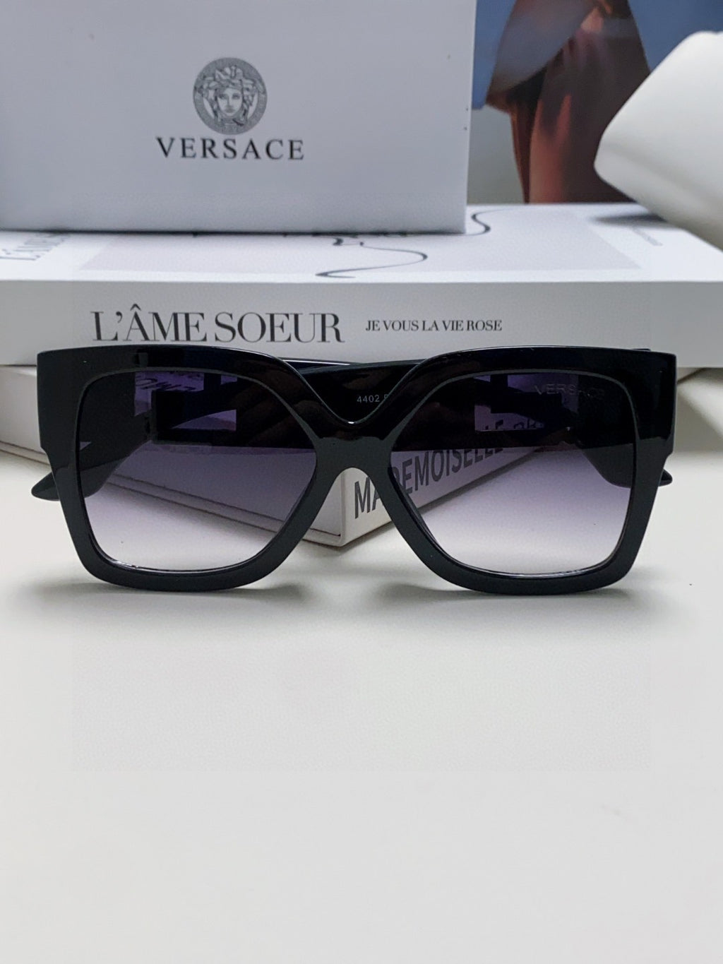 Versace Square Black Lens Sunglasses for Men & Women - 449877 - detail image 8