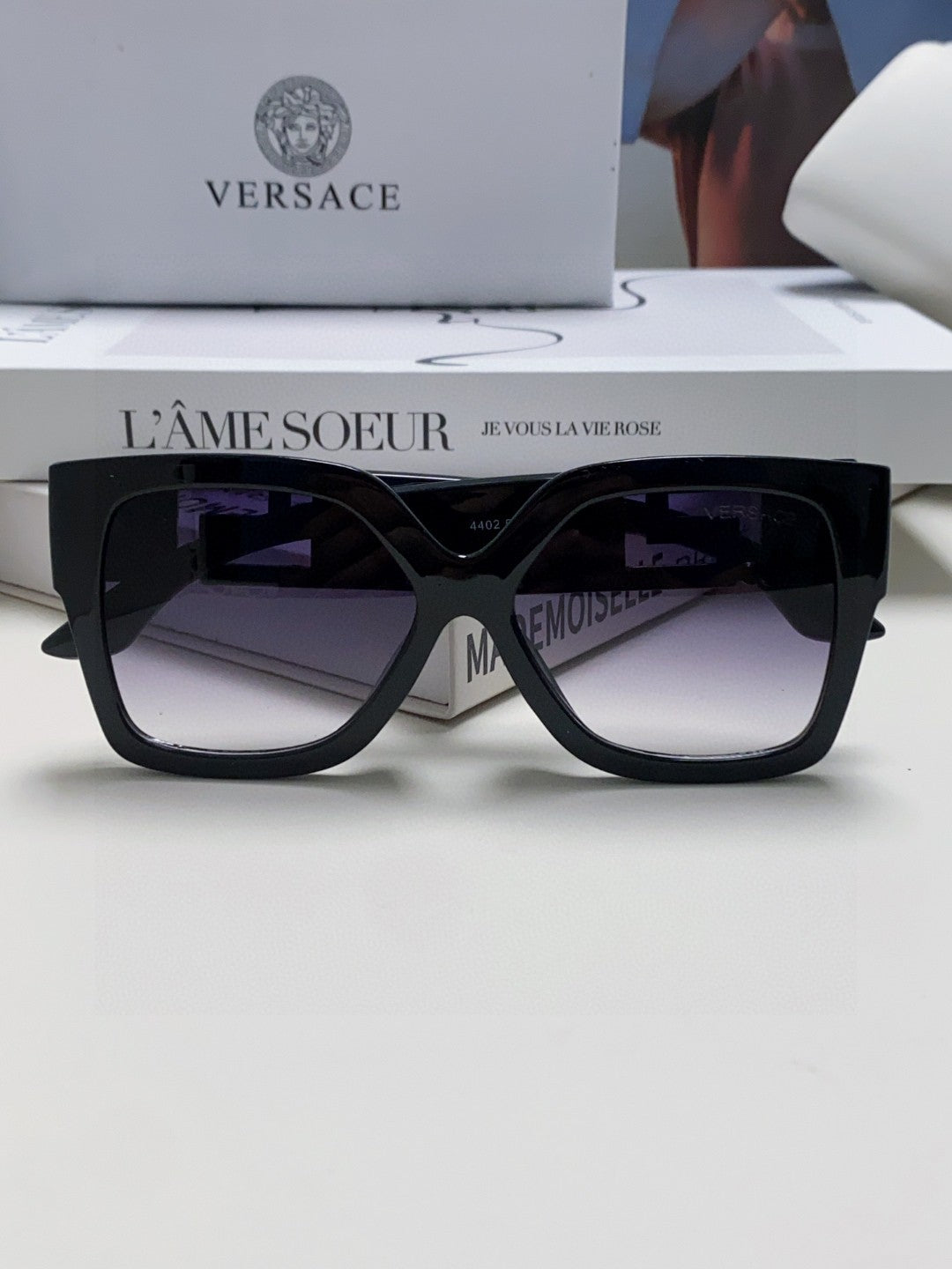 Versace Square Black Lens Sunglasses for Men & Women - 449877 - detail image 8