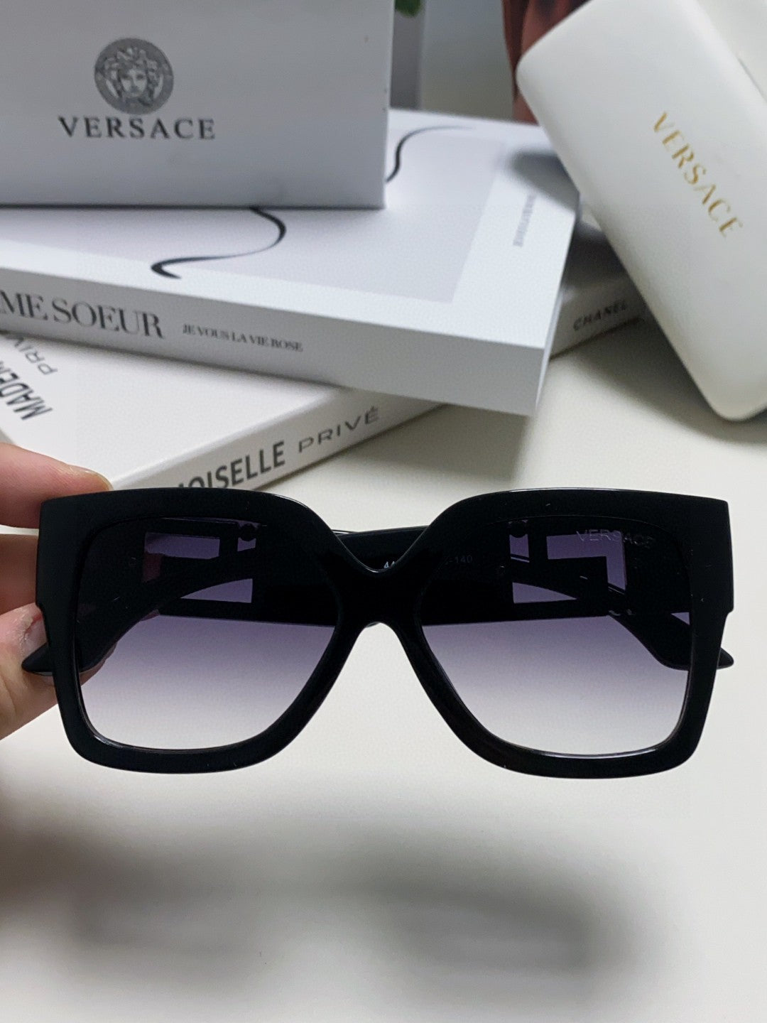 Versace Square Black Lens Sunglasses for Men & Women - 449877 - detail image 5