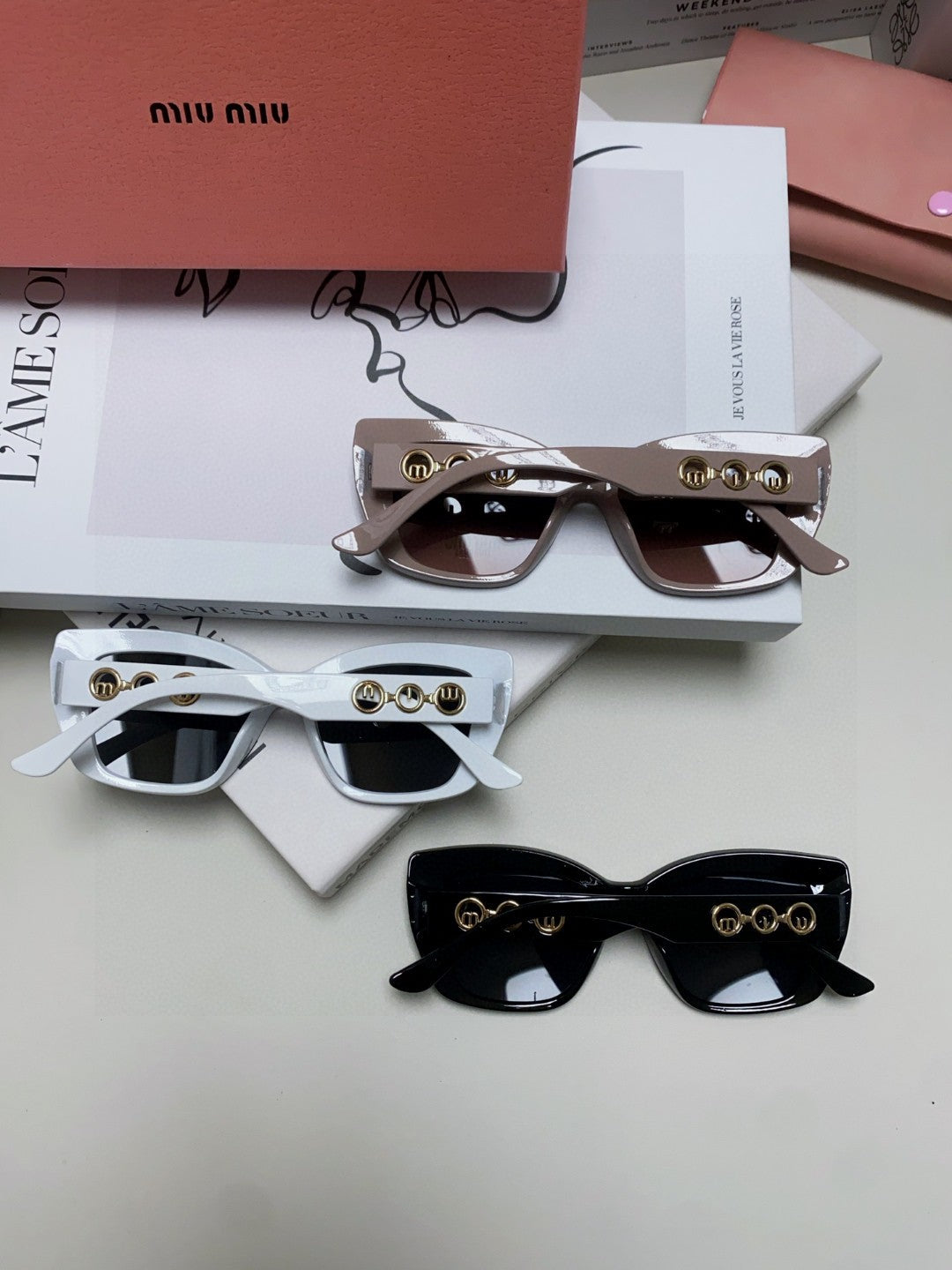 Miu Miu Cat-Eye Silver Lens Sunglasses for Women - 466052 - detail image 8