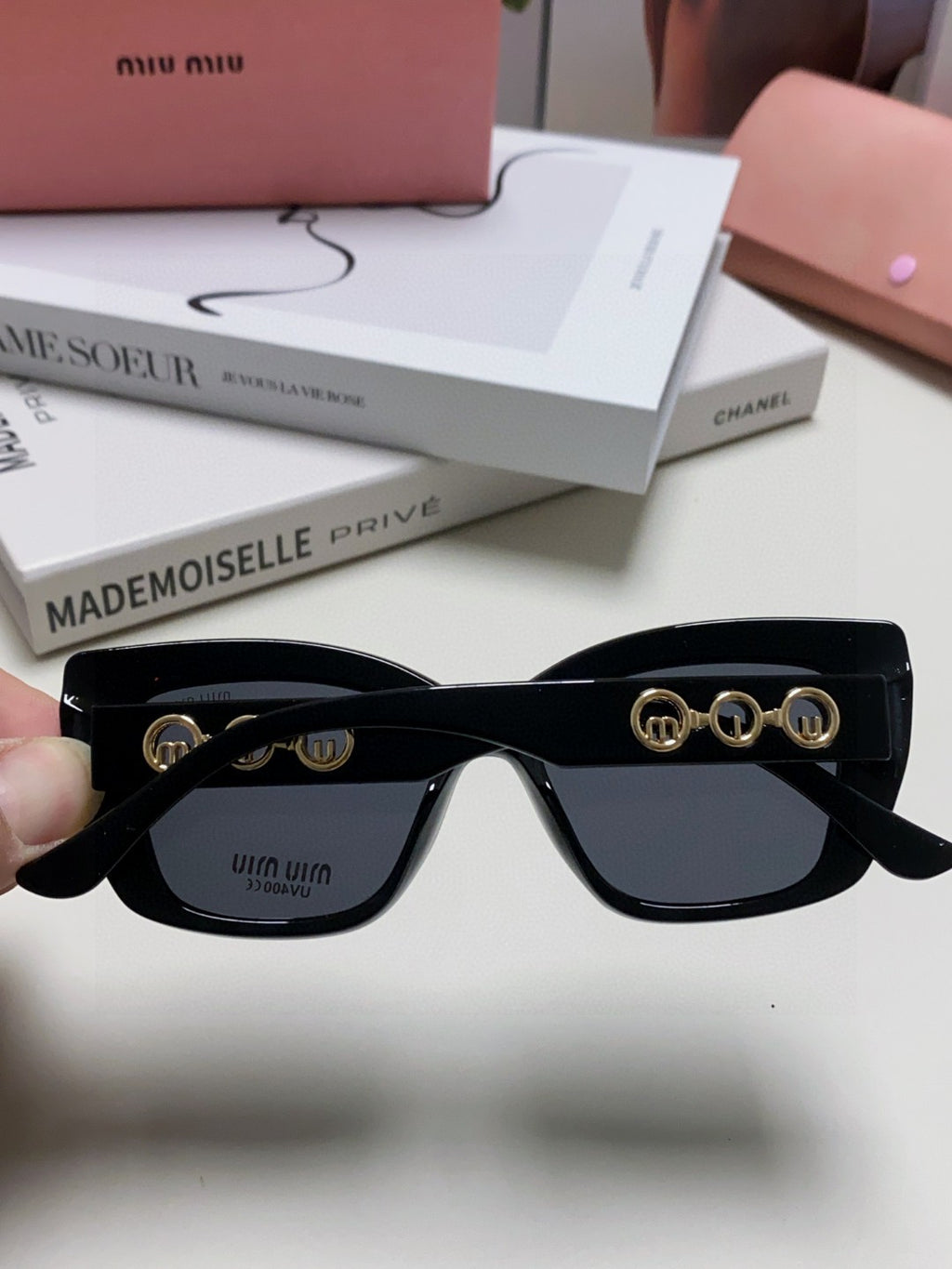 Miu Miu Cat-Eye Gray Lens Sunglasses for Women - 466054 - detail image 3