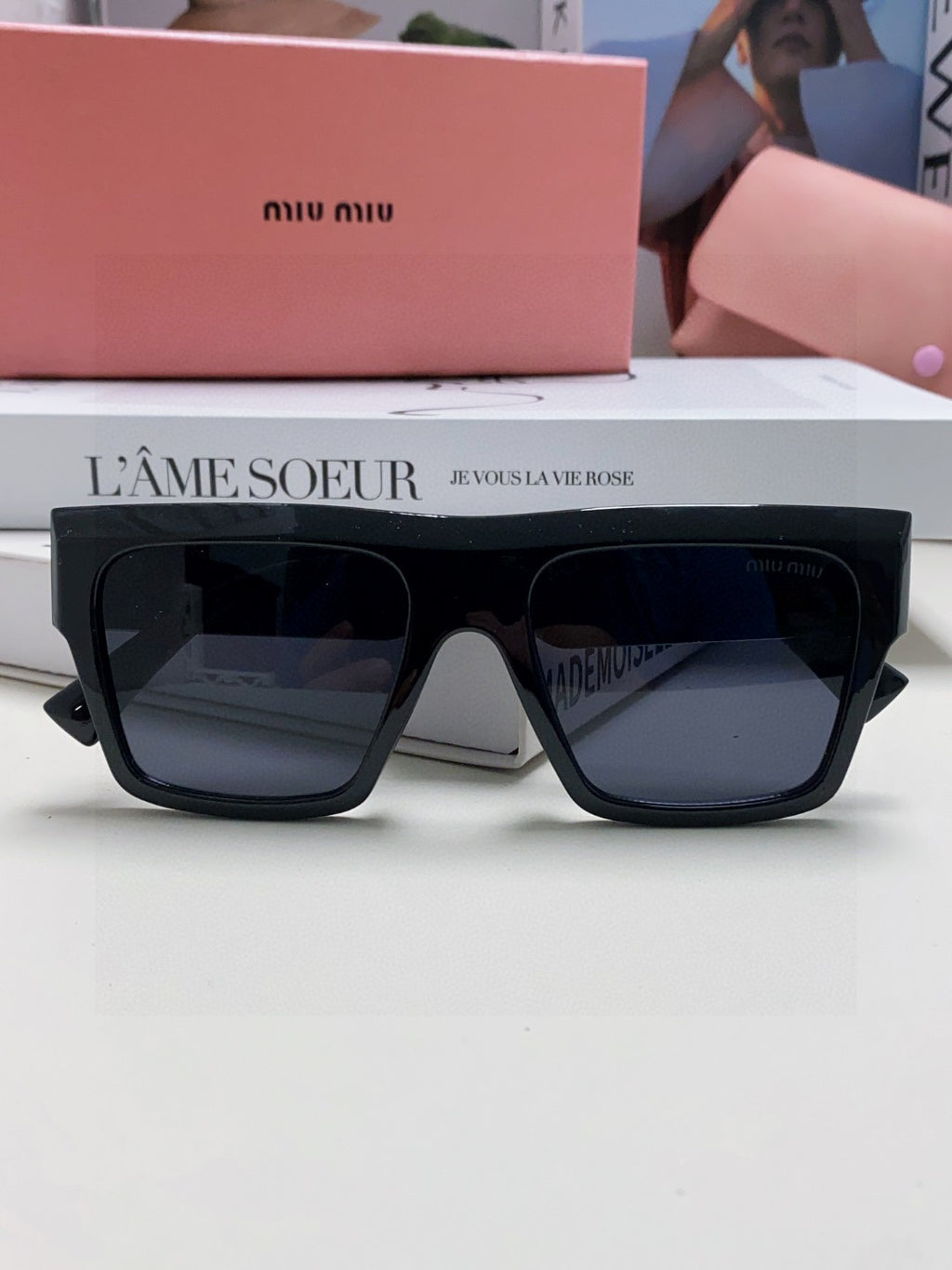 Miu Miu Square Black Lens Sunglasses for Women - detail image 7