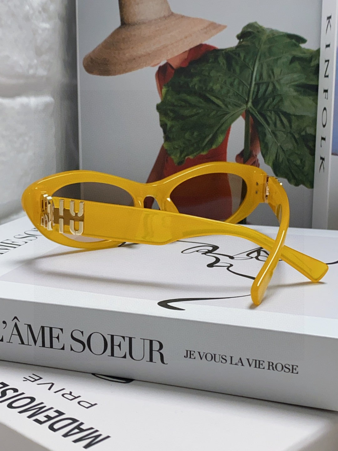 Miu Miu Cat-Eye Orange Lens Sunglasses for Men & Women - 466057