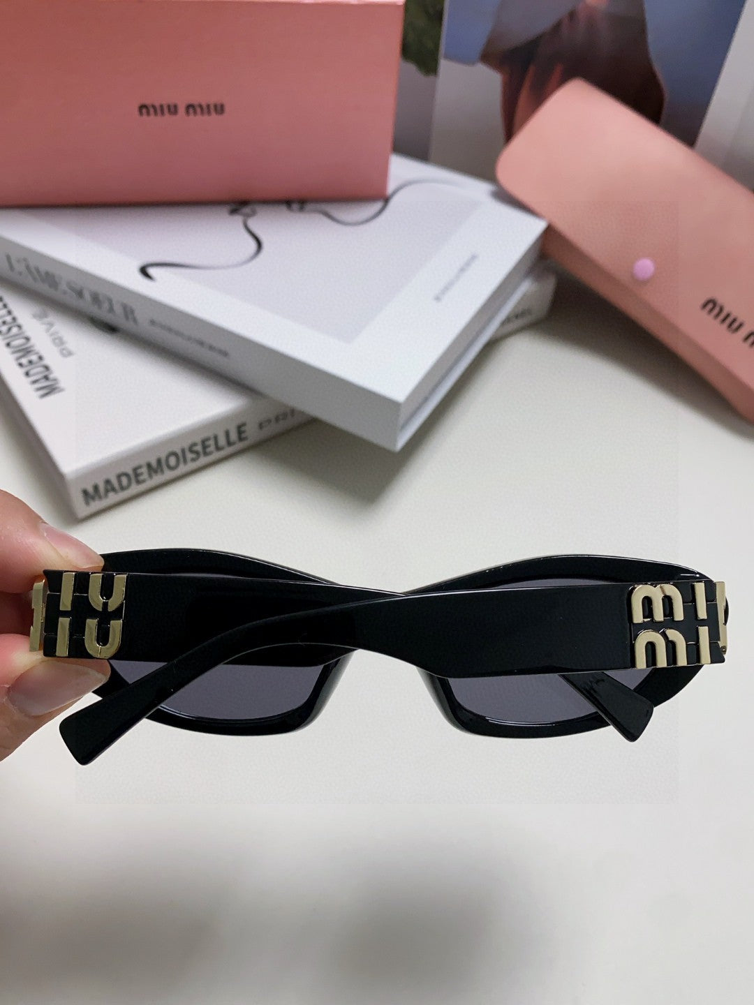 Miu Miu Cat-Eye Gray Lens Sunglasses for Men & Women - 466059 - detail image 4