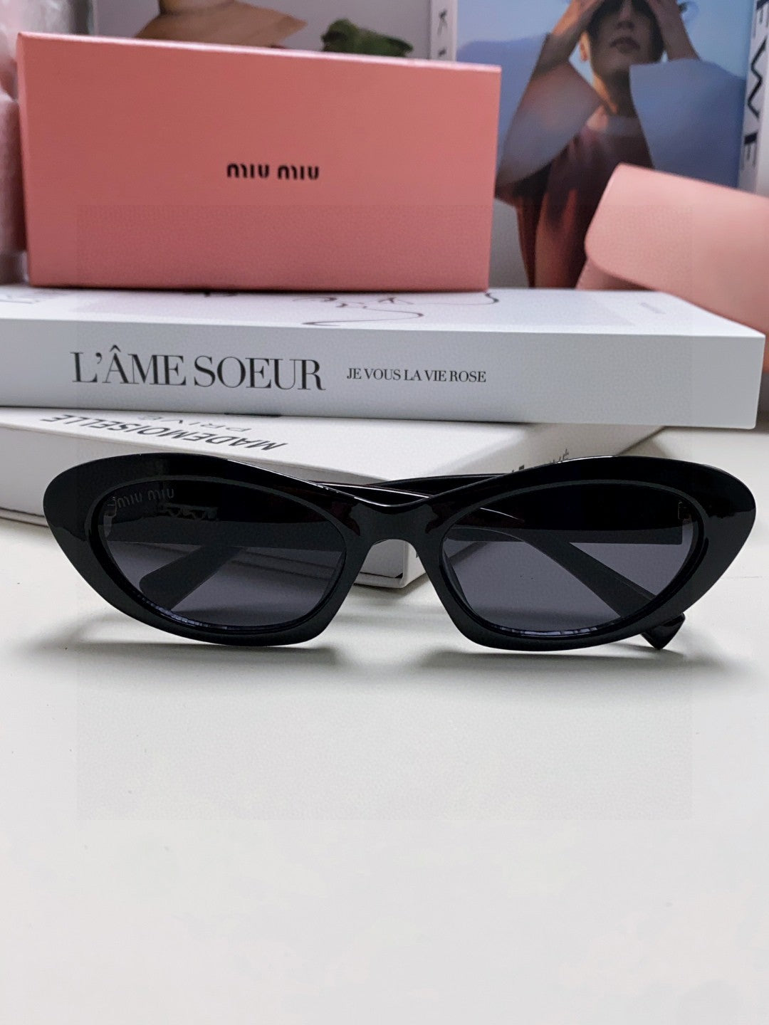 Miu Miu Cat-Eye Gray Lens Sunglasses for Men & Women - 466059 - detail image 6