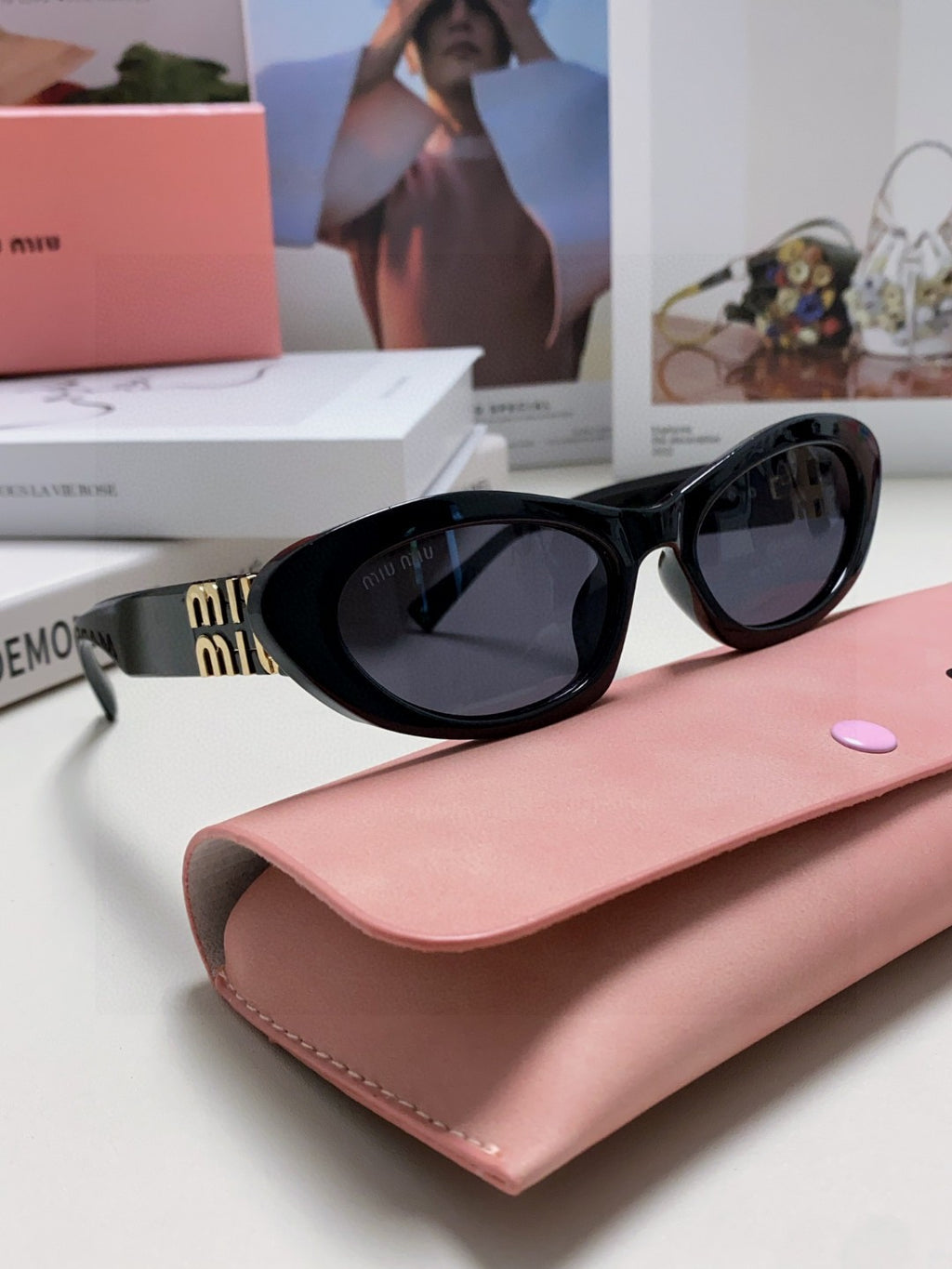 Miu Miu Cat-Eye Gray Lens Sunglasses for Men & Women - 466059 - detail image 7