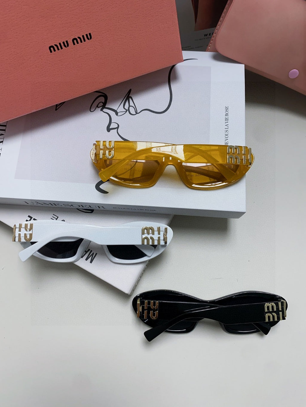 Miu Miu Cat-Eye Gray Lens Sunglasses for Men & Women - 466059 - detail image 8