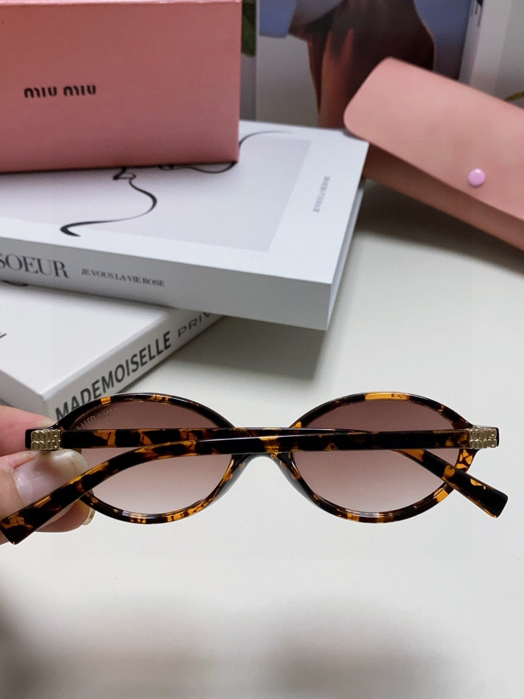 Miu Miu Round Gray Lens Sunglasses for Men & Women - 466061 - detail image 4