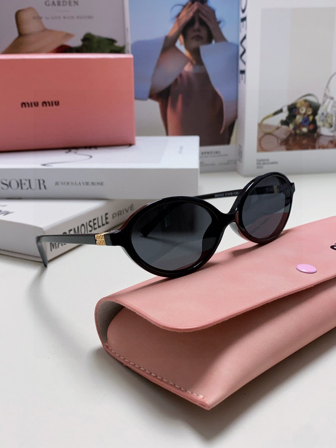 Miu Miu Round Gray Lens Sunglasses for Men & Women - detail image 7