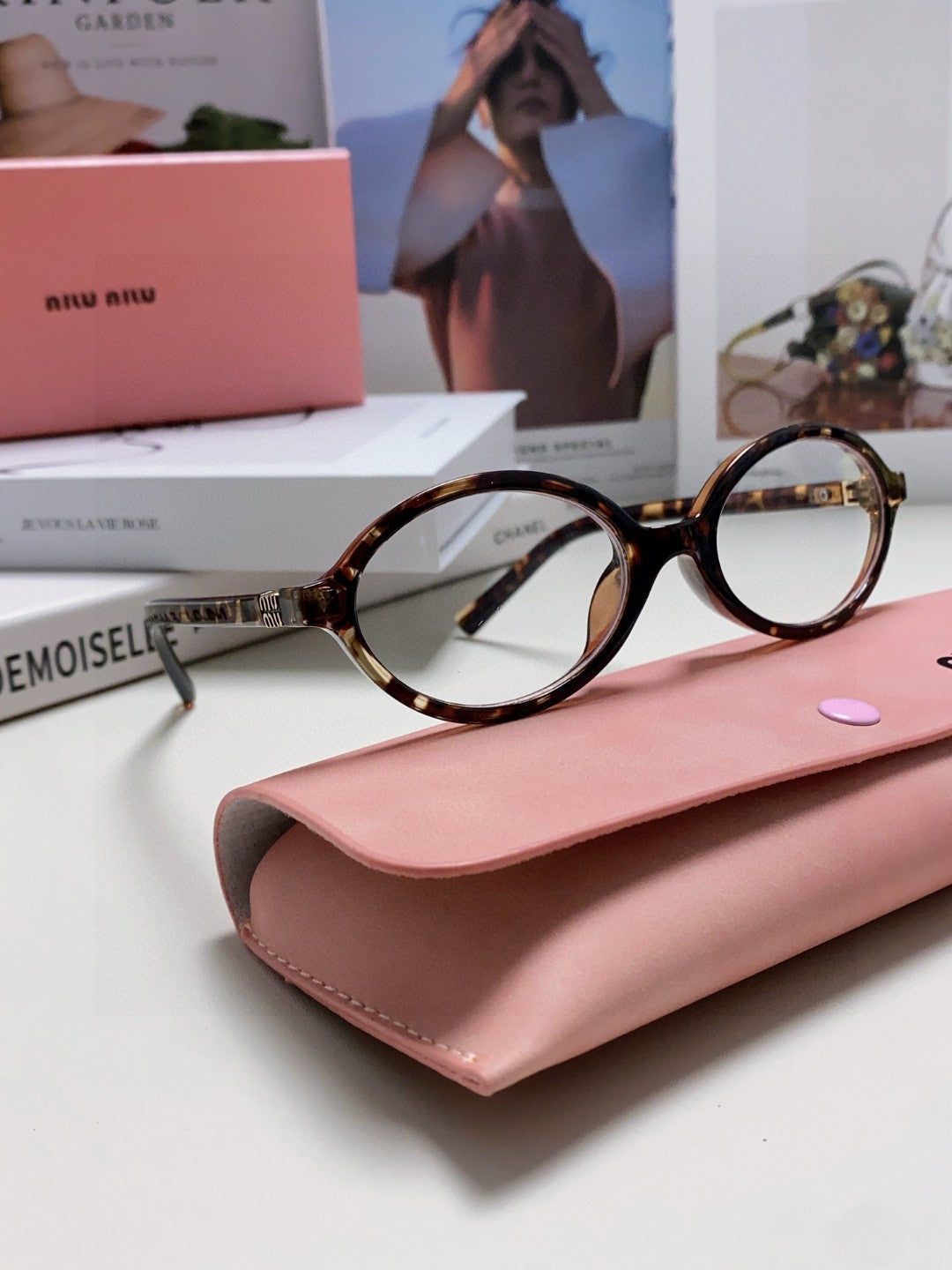 Miu Miu Round Black Lens Sunglasses for Men & Women - detail image 7