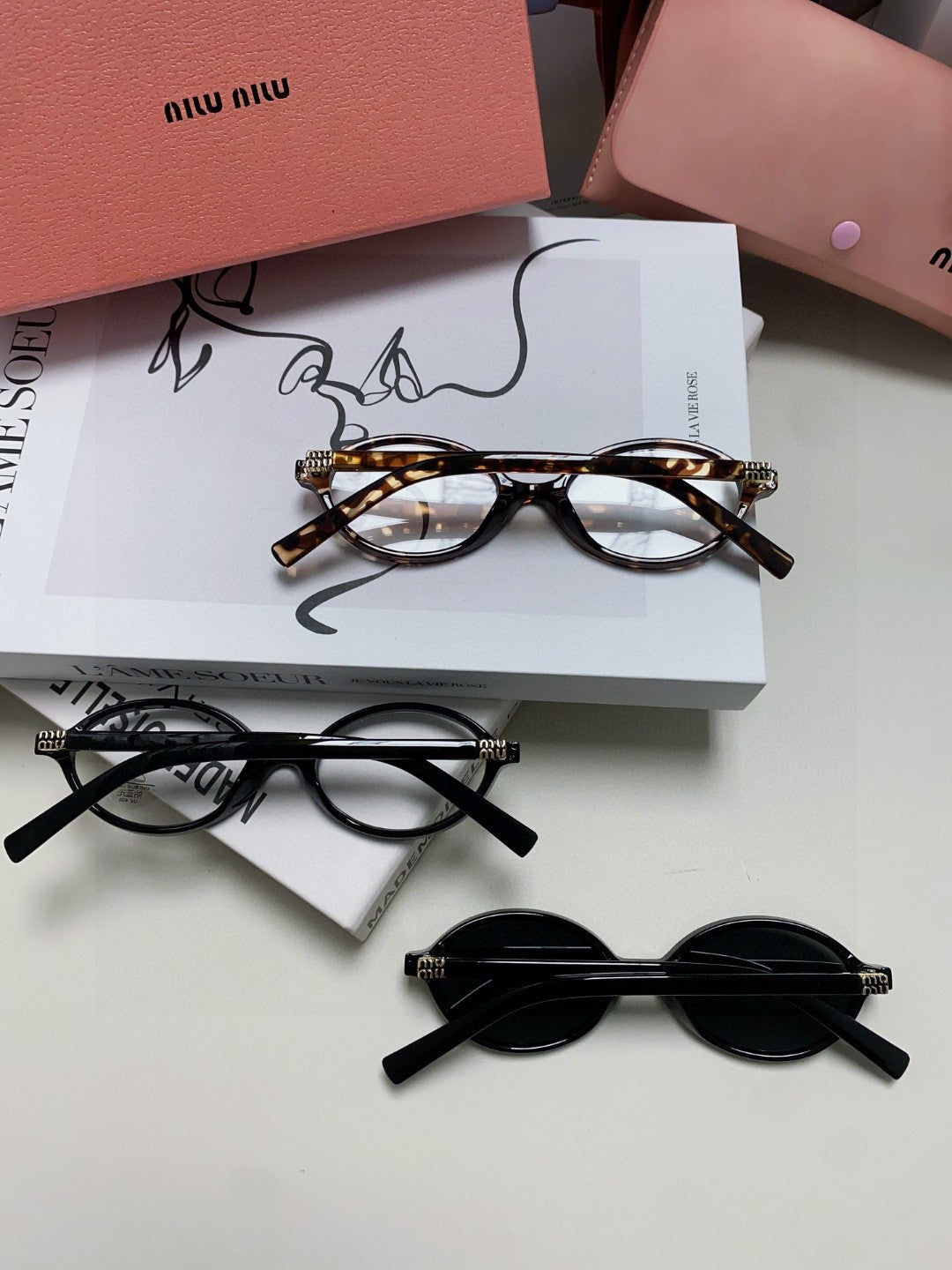 Miu Miu Round Gold Lens Sunglasses for Men & Women - detail image 8