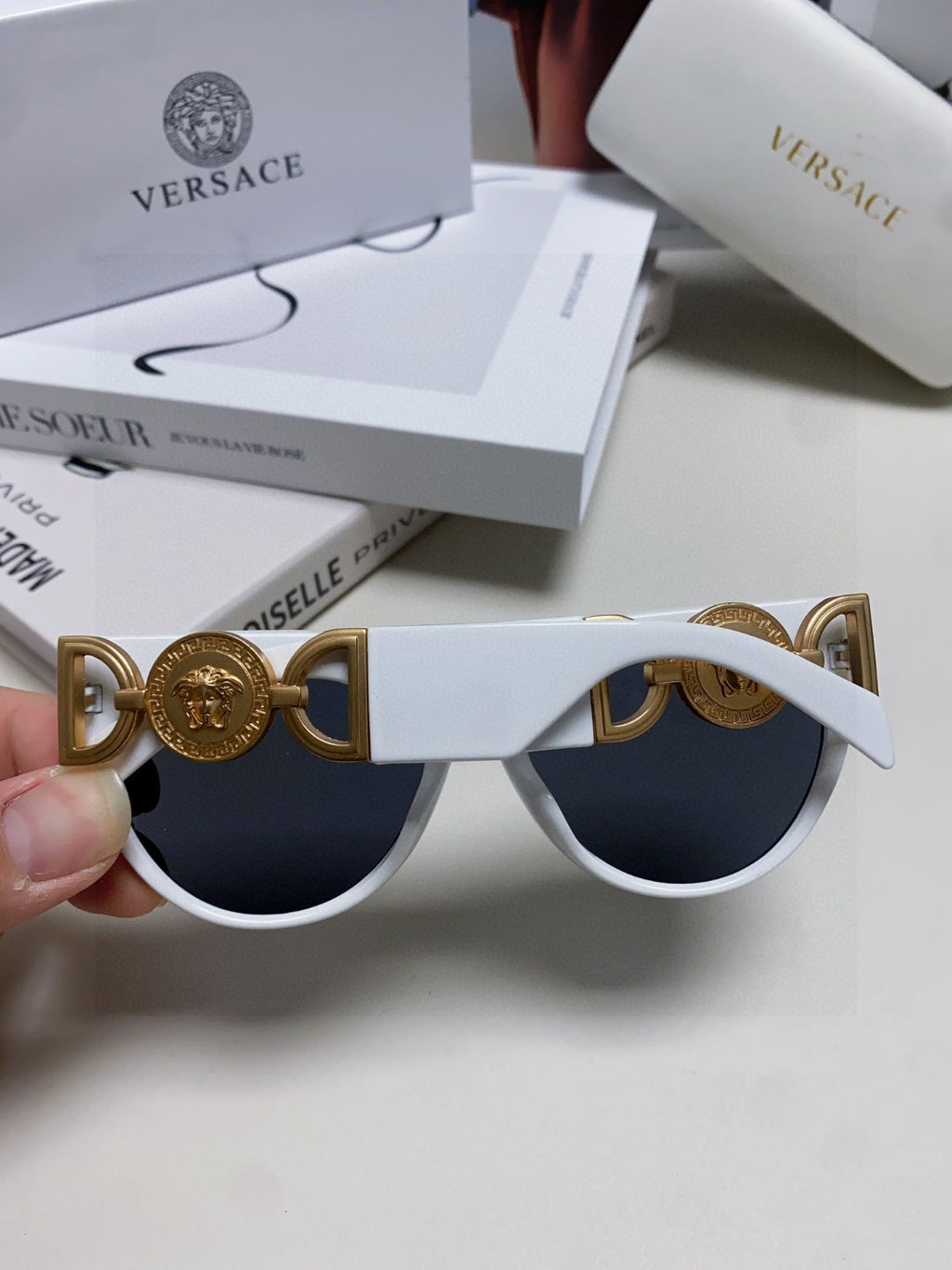 Versace Fashion Black Lens Sunglasses for Men & Women - 487898 - detail image 6