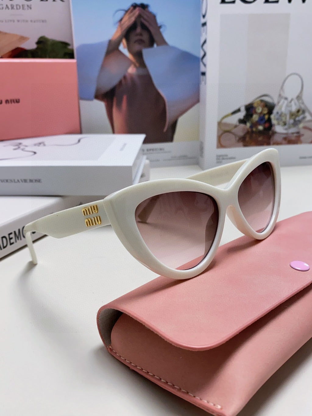Miu Miu Cat-Eye Silver Lens Sunglasses for Men & Women - 487696 - detail image 7