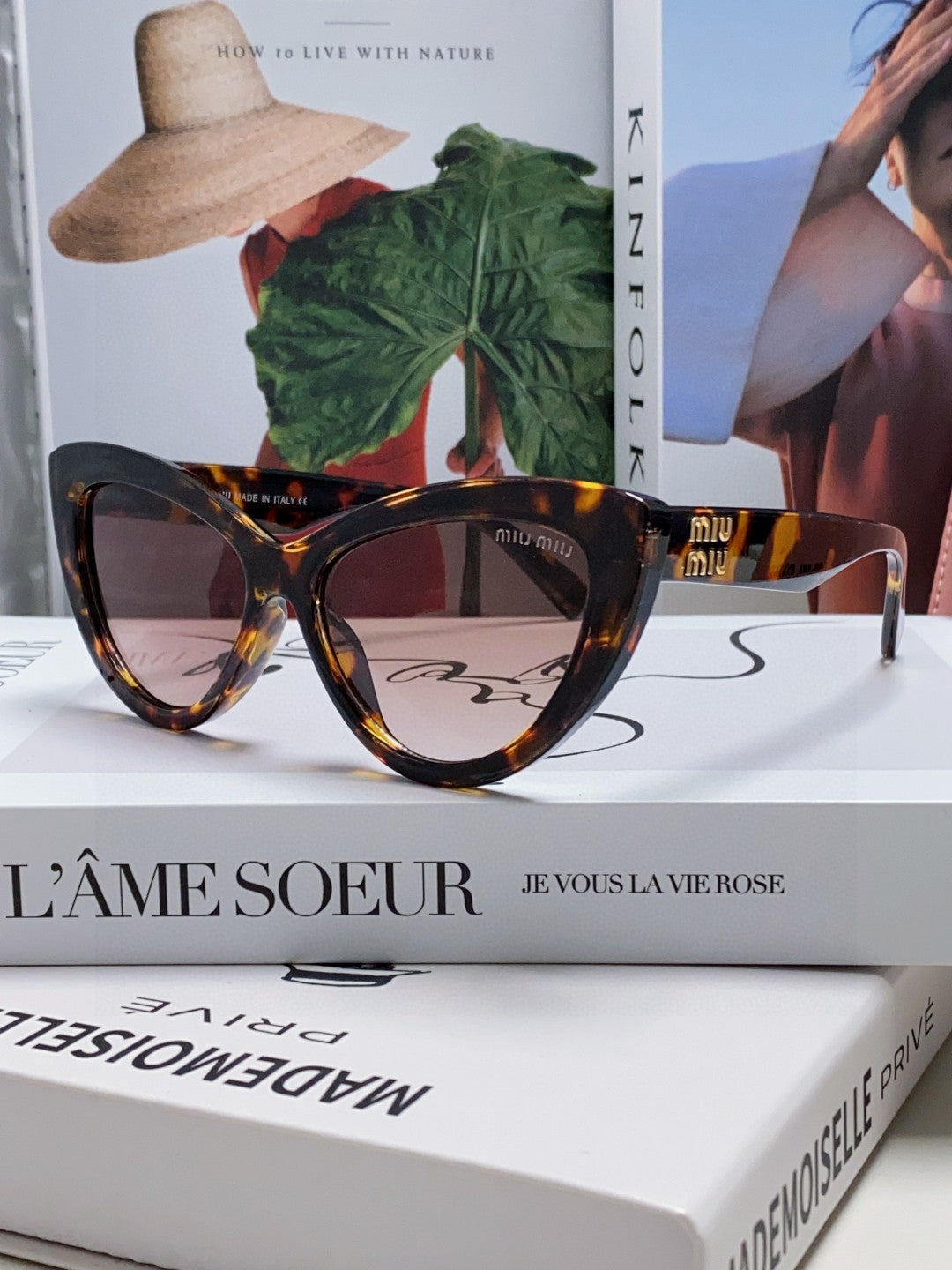 Miu Miu Cat-Eye Brown Lens Sunglasses for Men & Women - detail image 2
