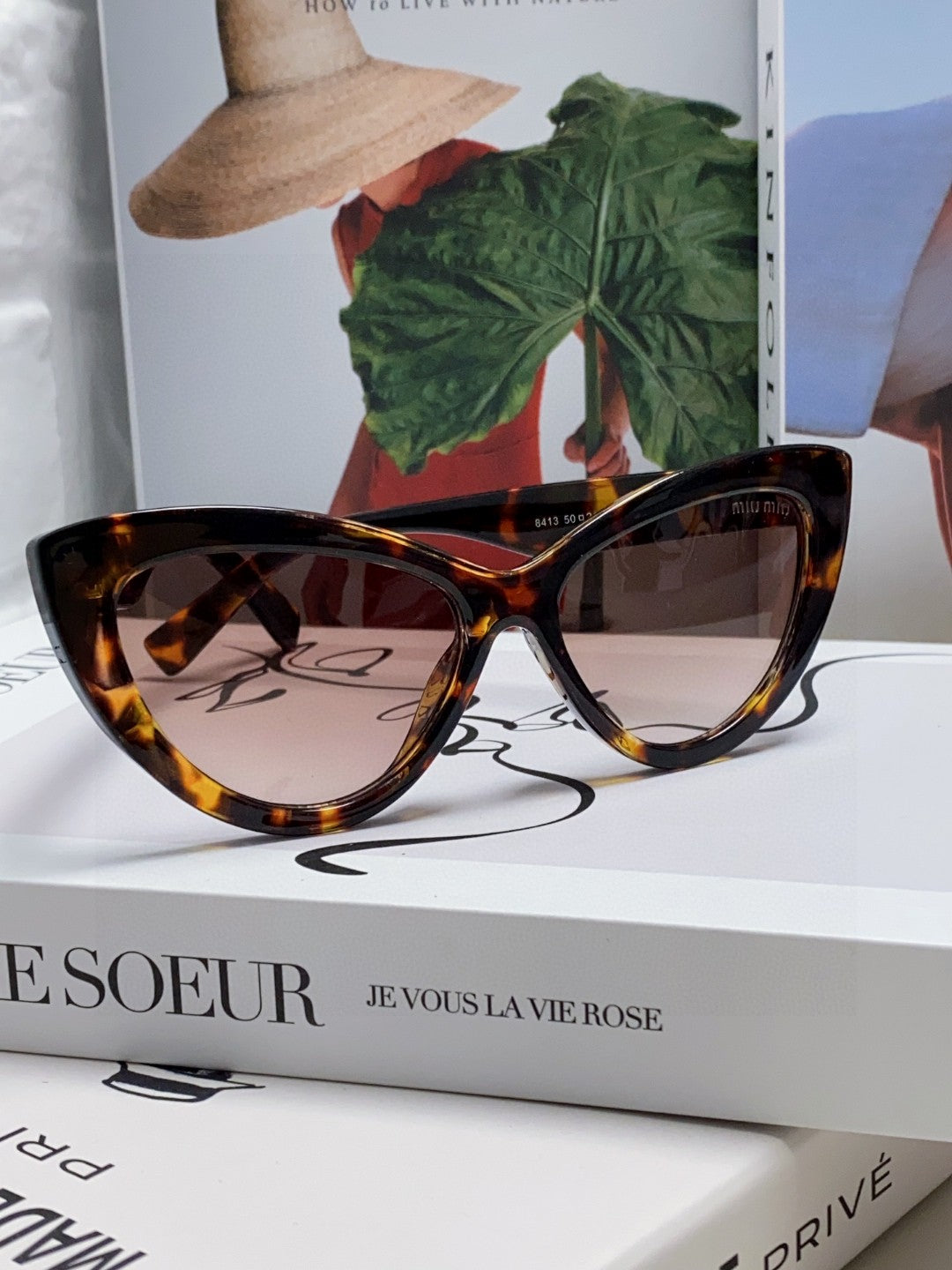 Miu Miu Cat-Eye Brown Lens Sunglasses for Men & Women - 432707 - detail image 3