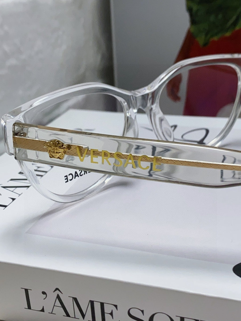 Versace Round Gray Lens Sunglasses for Women - detail image 7