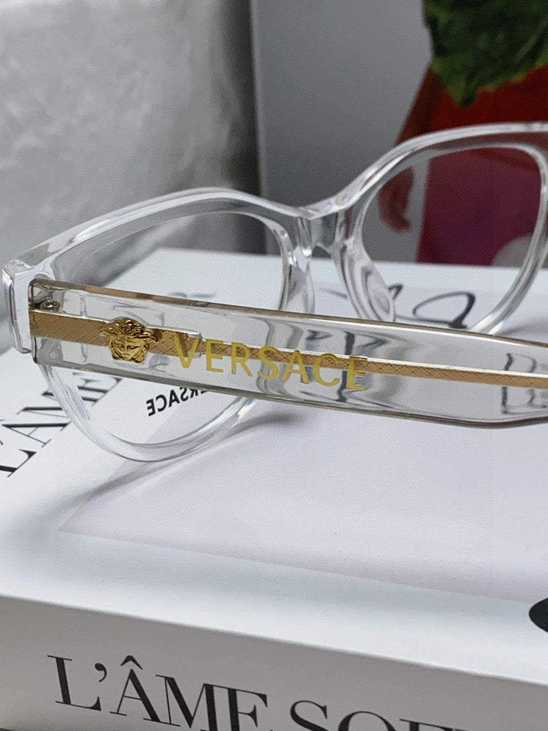 Versace Round Gray Lens Sunglasses for Women - detail image 7