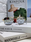 Prada Square Silver Lens Sunglasses for Men & Women - 998154