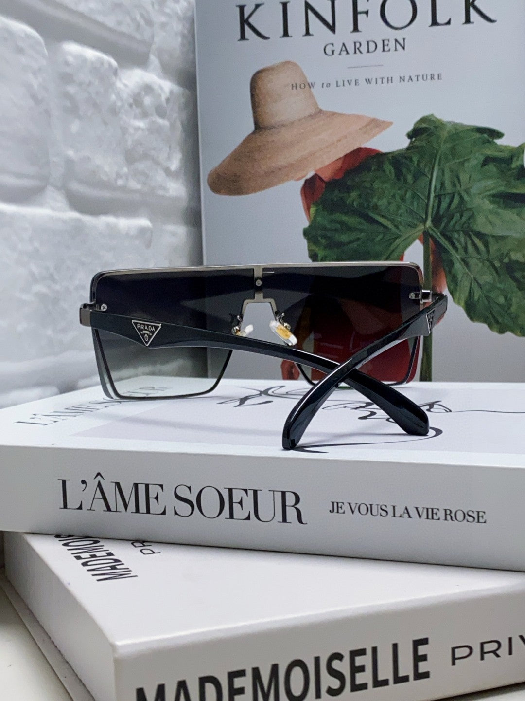 Prada Oversized Silver Lens Sunglasses for Men & Women - 998158 - detail image 2