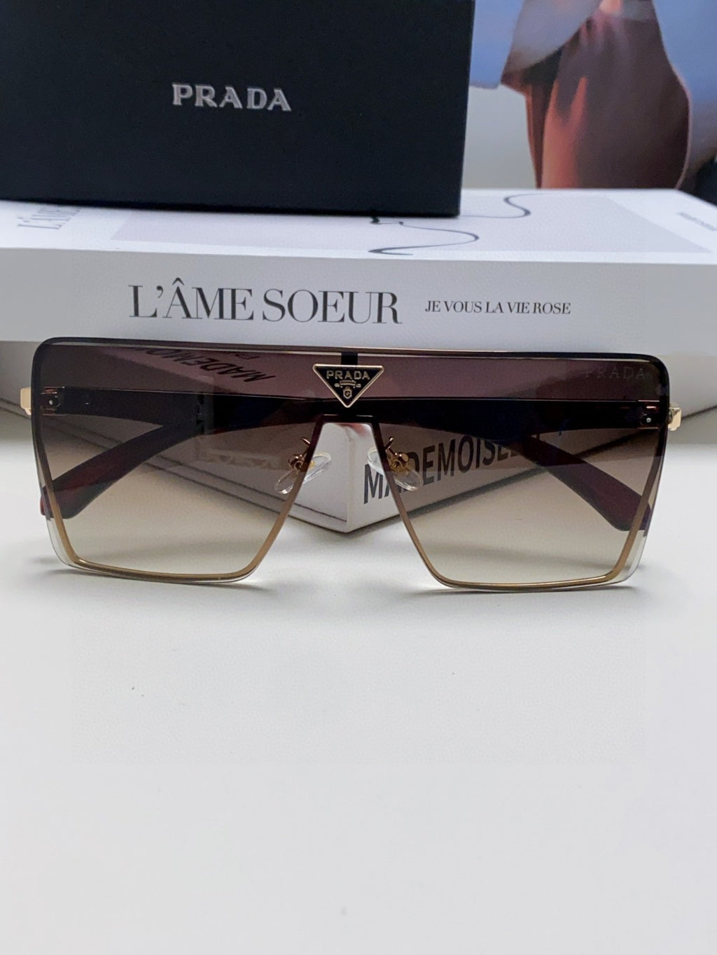 Prada Oversized Silver Lens Sunglasses for Men & Women - 998159 - detail image 6